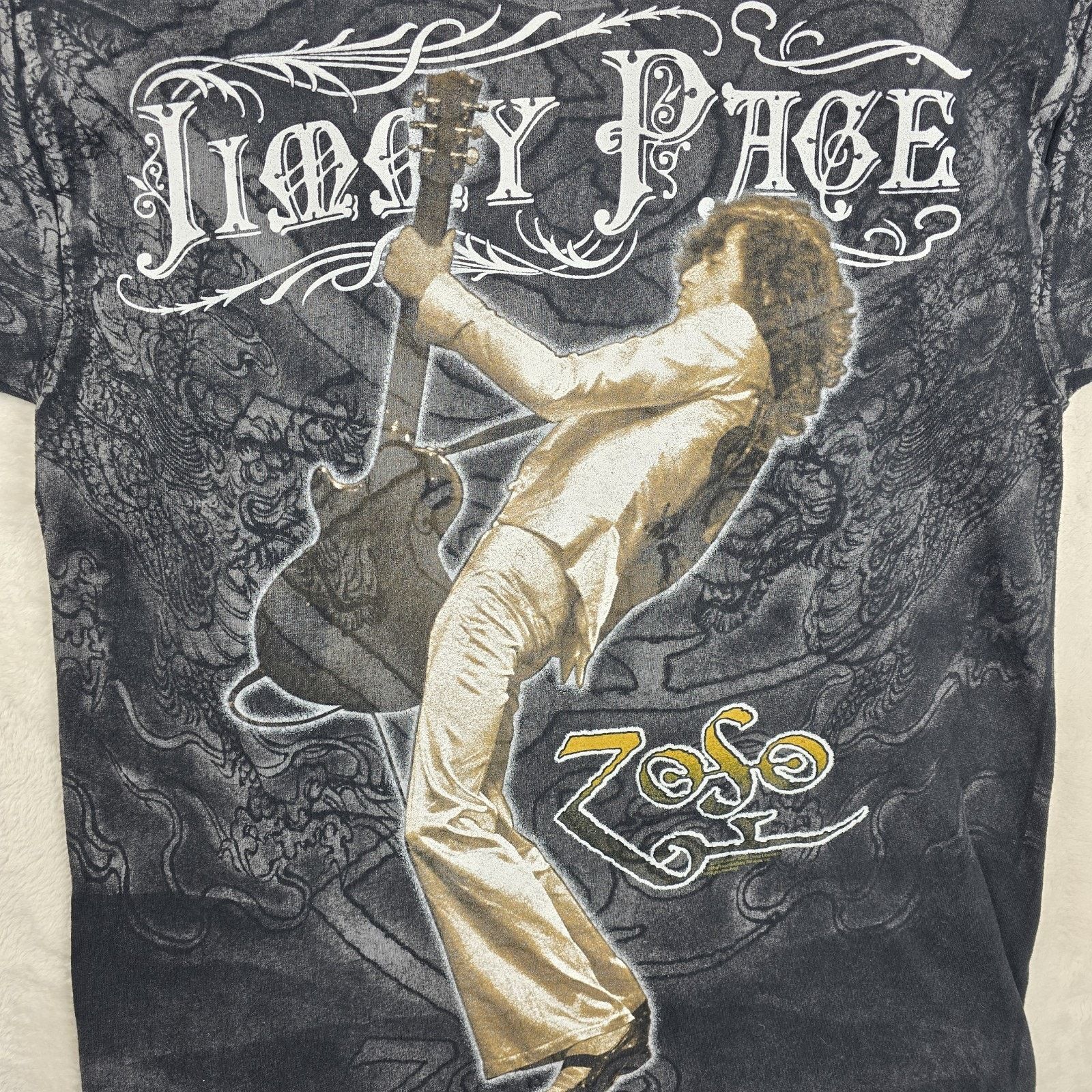 Hanes Vintage Jimmy Page Zoso Shirt Large Y2K AOP Led Zeppelin Size US L / EU 52-54 / 3 - 3 Thumbnail