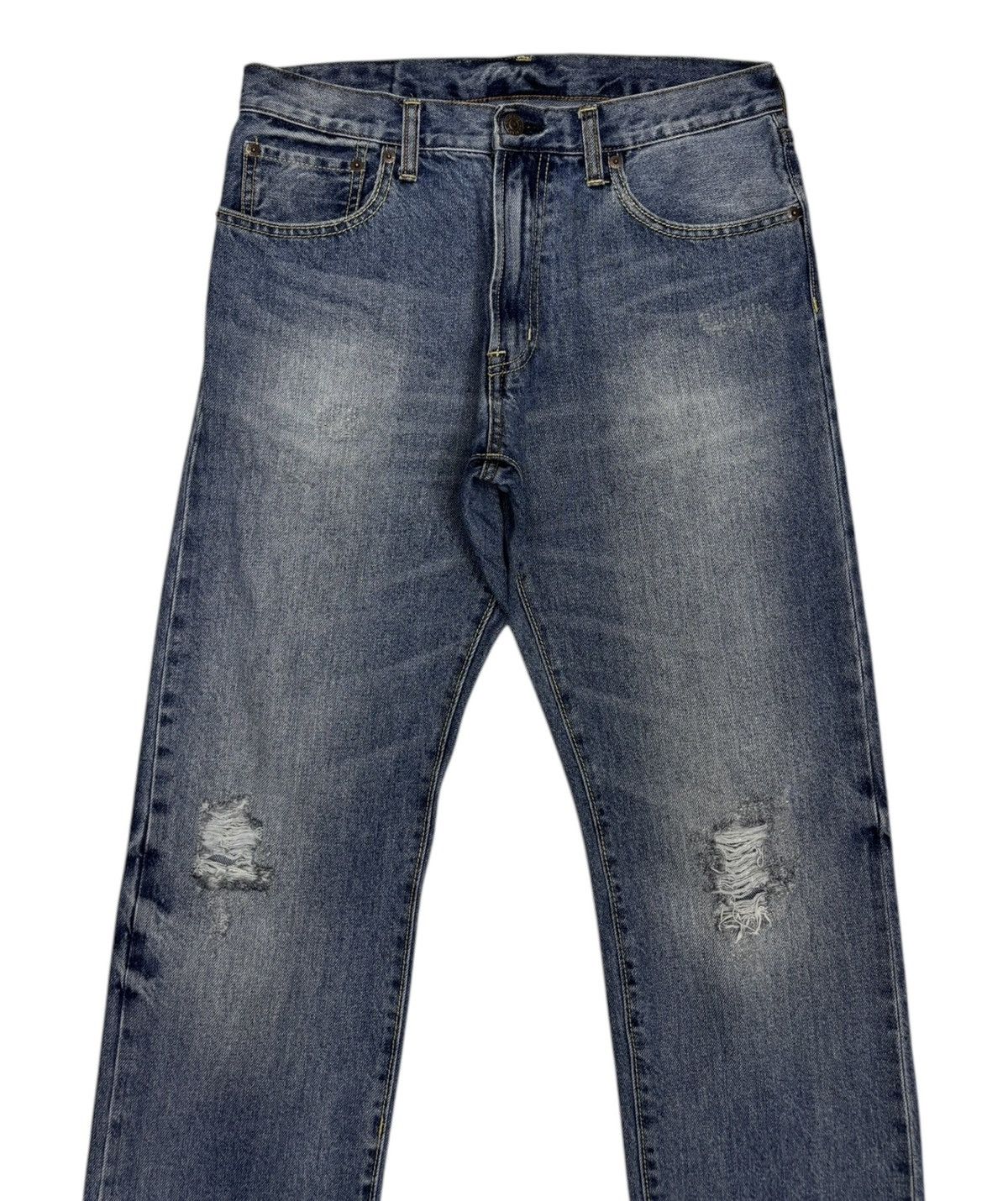 GU × Jun Takahashi 🔥GU RIPPED DISTRESSED DENIM JEANS Size US 31 - 7 Thumbnail