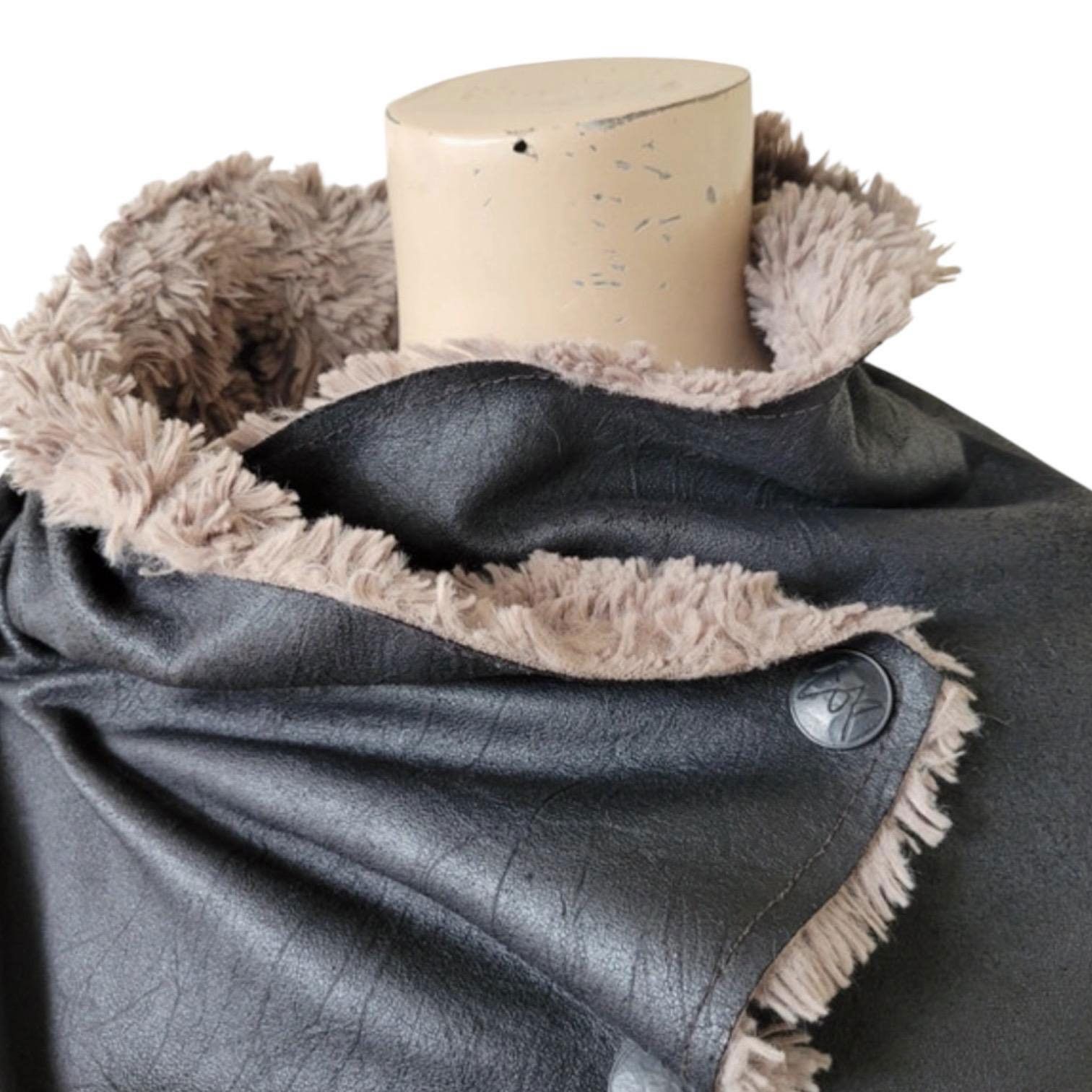 Cop Copine The Cop Copine Draped Slouchy Long Fur Coat Size ONE SIZE - 2 Thumbnail