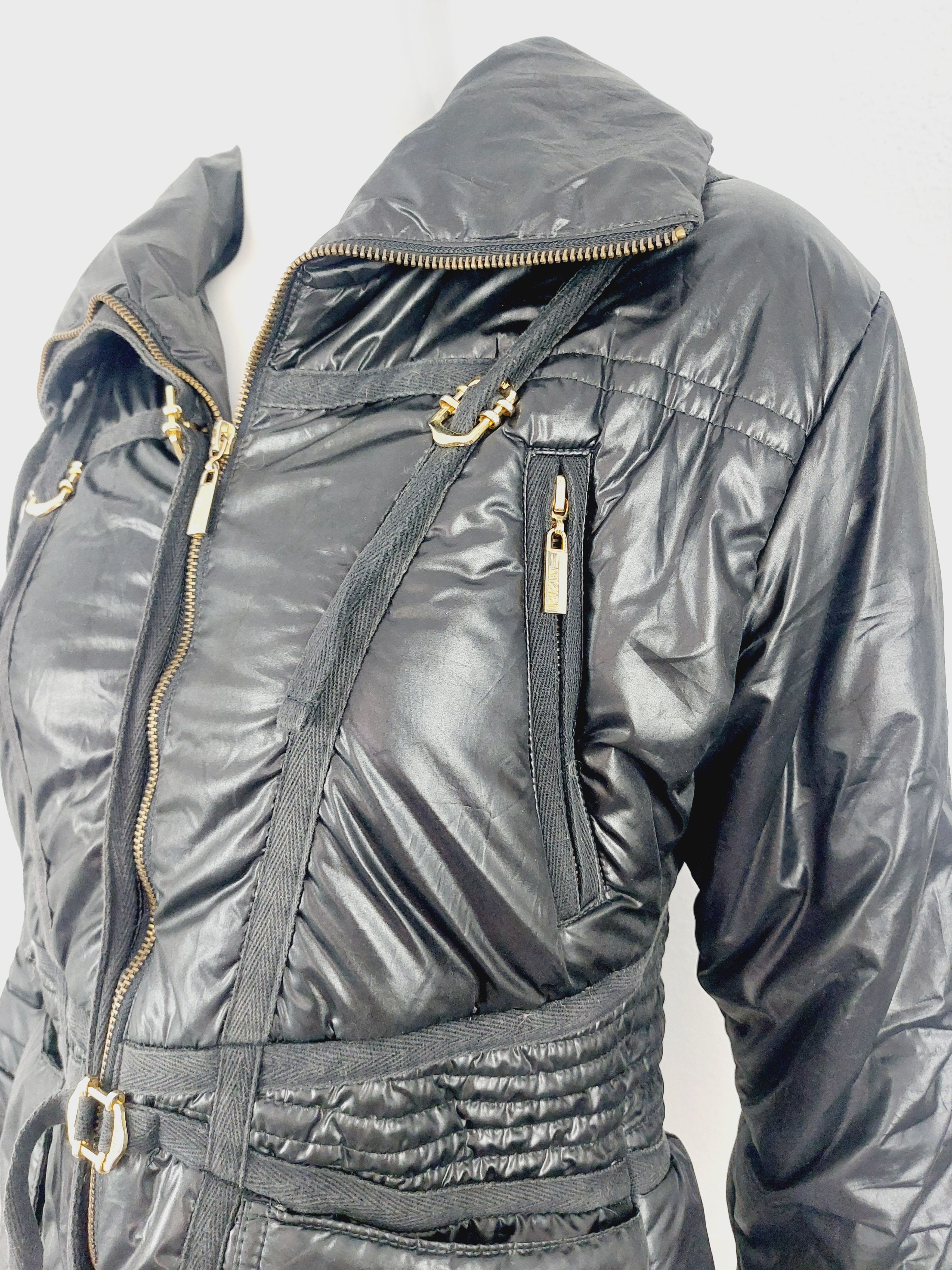 Roberto Cavalli Roberto Cavalli Black Bondage Strap BDSM Puffer Coat Size US S / EU 44-46 / 1 - 4 Thumbnail