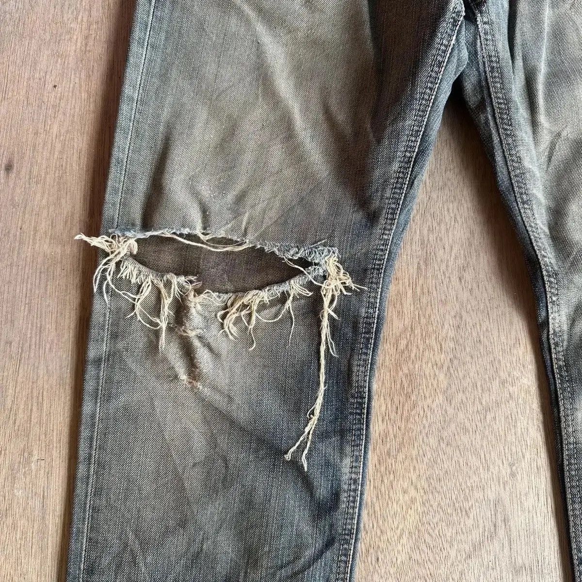 Vintage SICKS💥DISTRESSED DENIM VINTAGE EDWIN 503 JEANS MUDWASH PANT Size US 29 - 6 Thumbnail