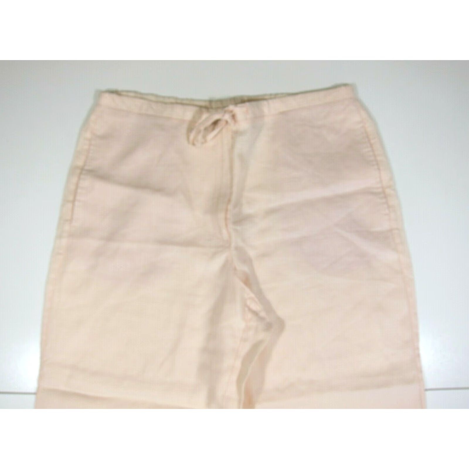 Liz Claiborne Liz Claiborne Sport 100% Linen Soft Pink Wide Leg Casual Pant With Pockets 12/L Size 34" / US 12 / IT 48 - 7 Thumbnail