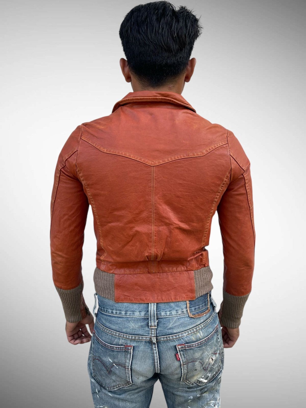 Le Grande Bleu (L.G.B.) 🔥Vintage 2000's daquiperloro Buffalo Leather Jacket Size US S / EU 44-46 / 1 - 5 Thumbnail