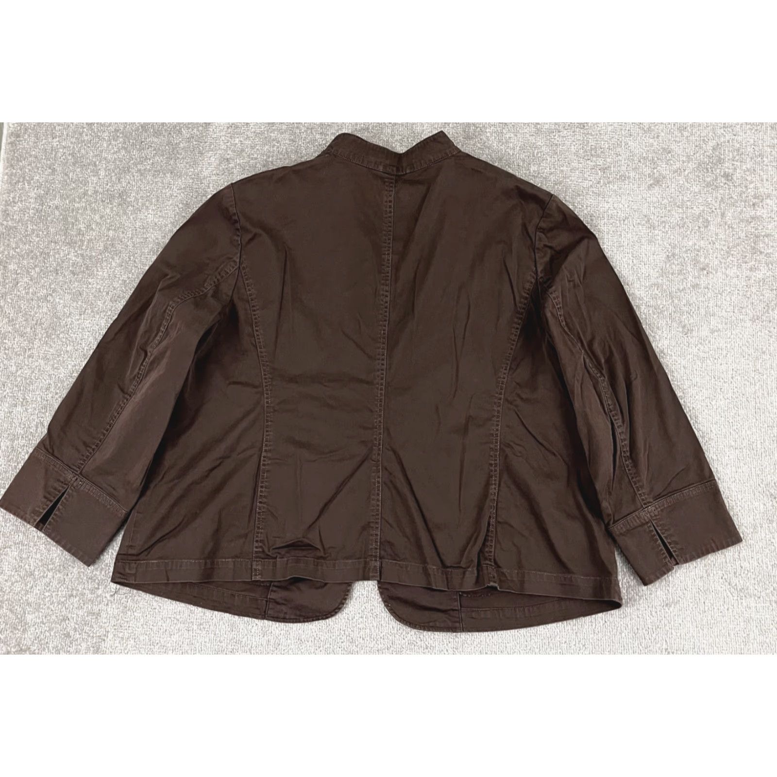 Doublet SCRIPT Jacket Womens XL Brown Western Rodeo Cowgirl Double Breasted Bib Full Zip Jacket Size XL / US 12-14 / IT 48-50 - 7 Thumbnail
