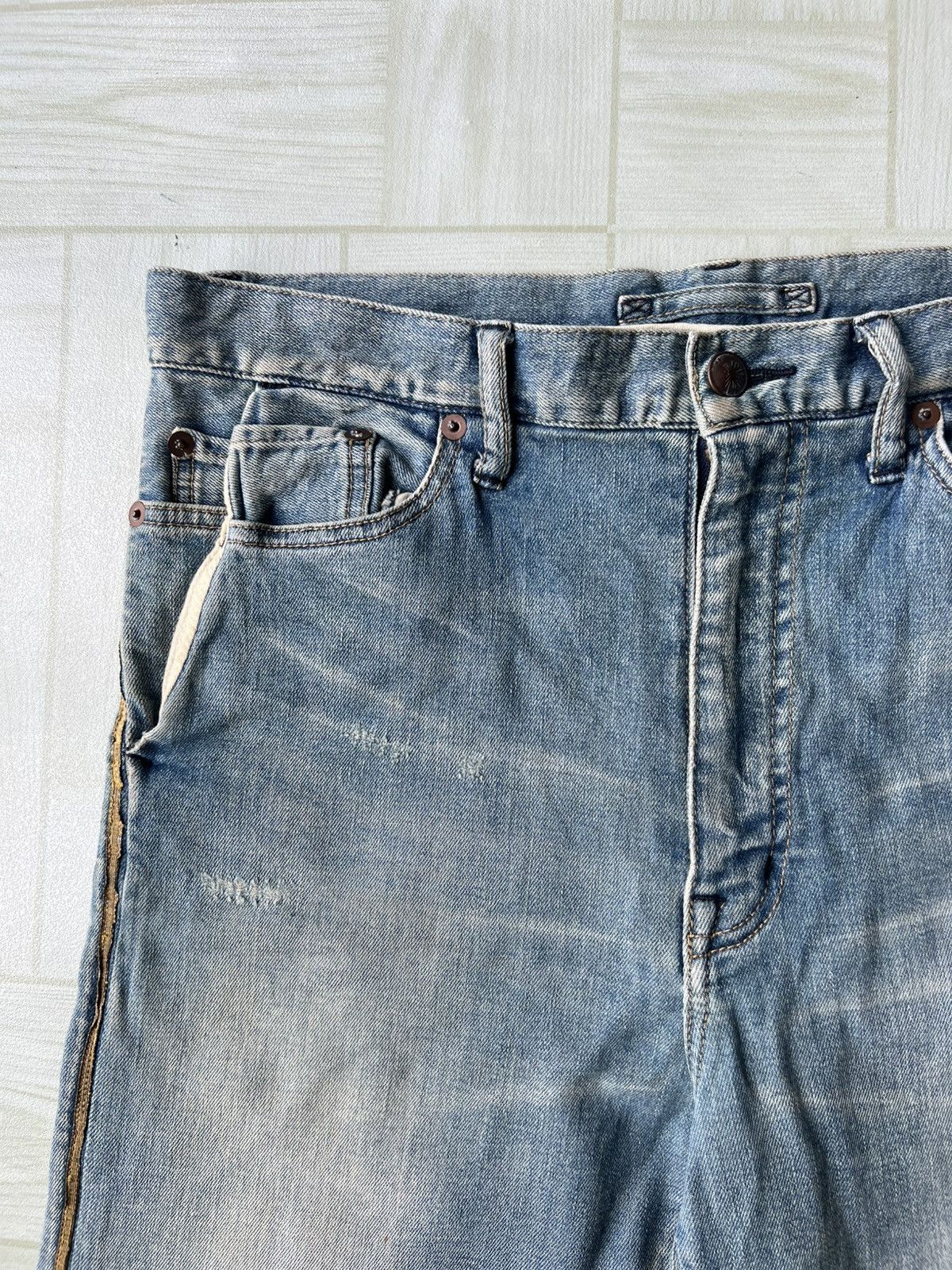 Maison MIHARA YASUHIRO FW16 Miharayasuhiro Reconstruct Stone Wash Gold Line Denim Size US 32 / EU 48 - 4 Thumbnail