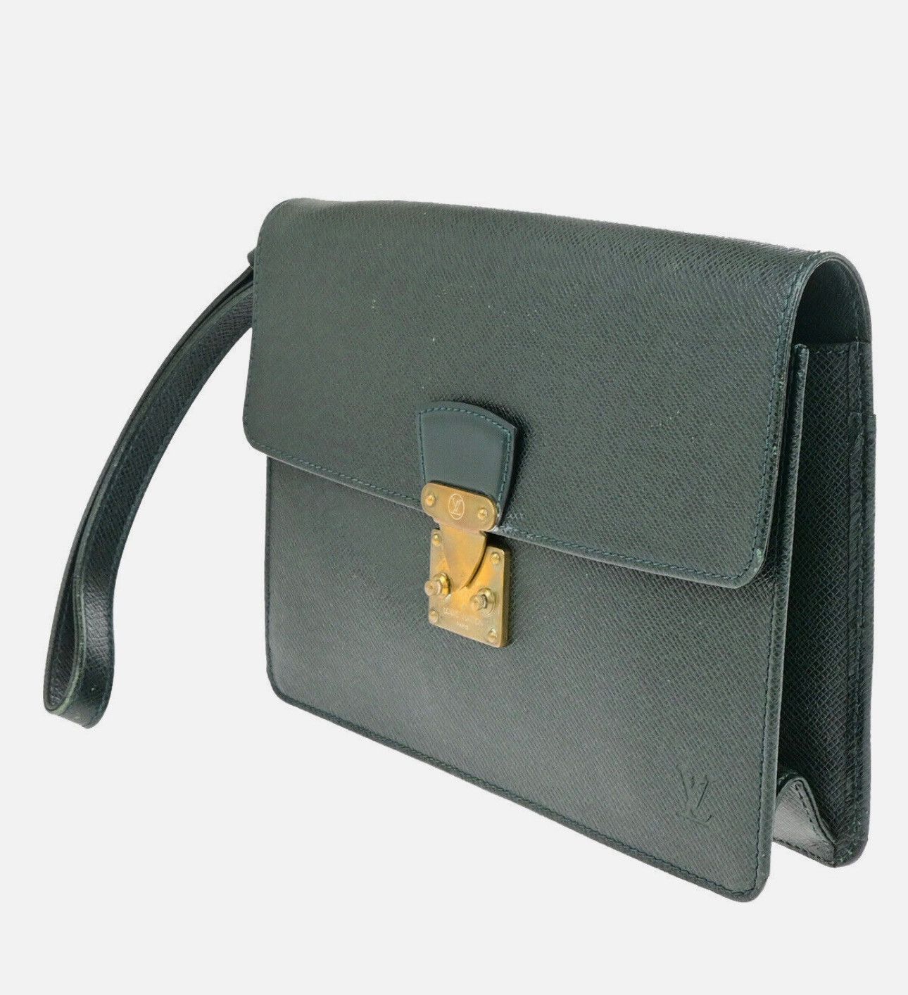 Louis Vuitton LOUIS VUITTON POCHETTE KOURAD CLUTCH HAND BAG TAIGA LEATHER Size ONE SIZE - 2 Thumbnail