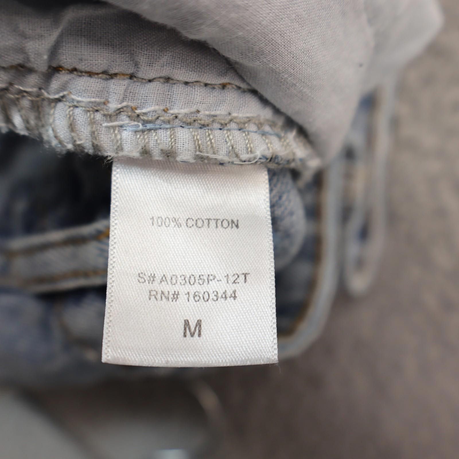 Other 12th Tribe Women Medium Blue Jeans Wide leg Tie Cuff Unique Size 32" / US 10 / IT 46 - 12 Thumbnail