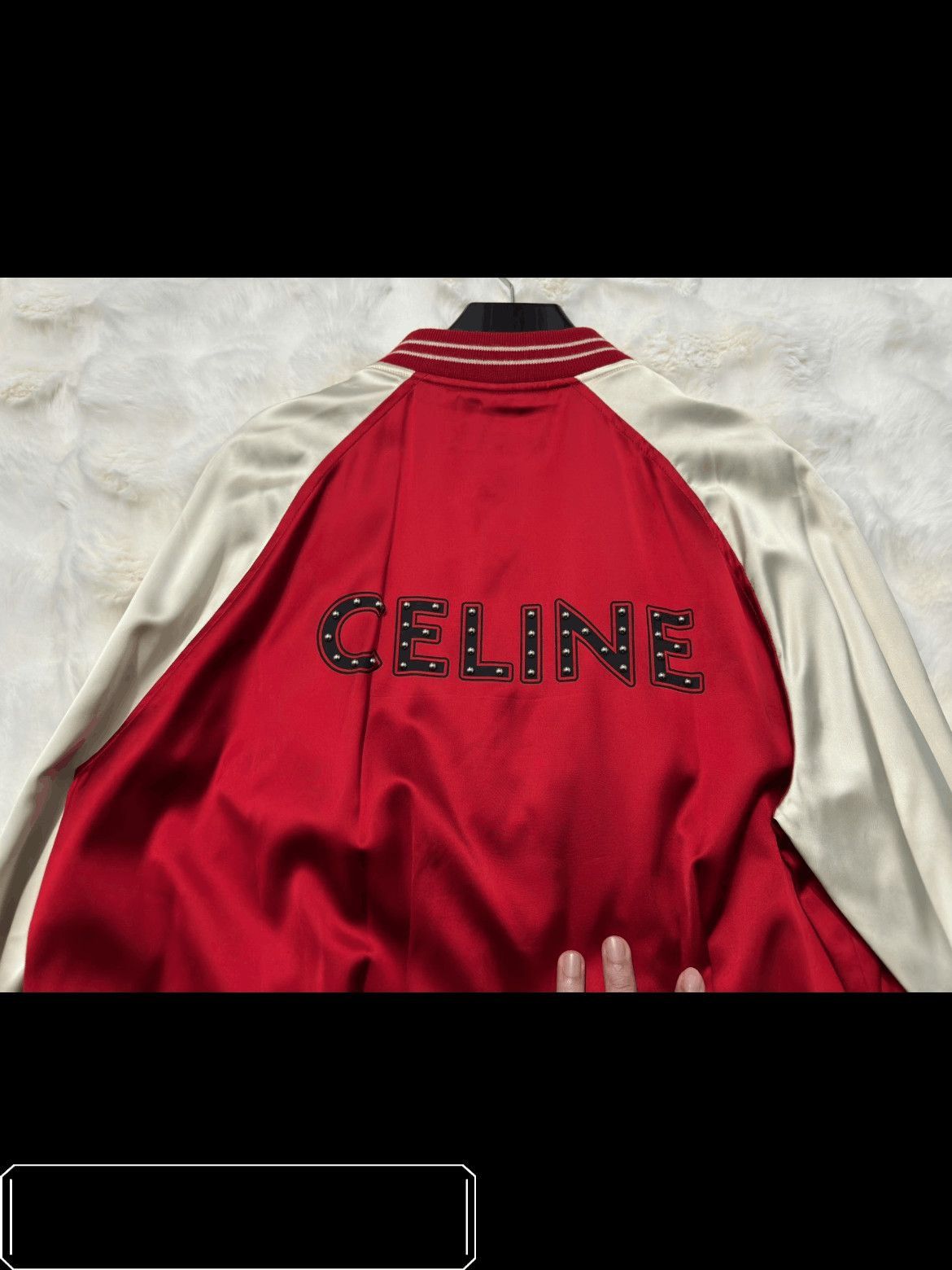 Celine Sz 52 Celine Rivet Logo Satin Teddy Jacket Size US L / EU 52-54 / 3 - 2 Thumbnail