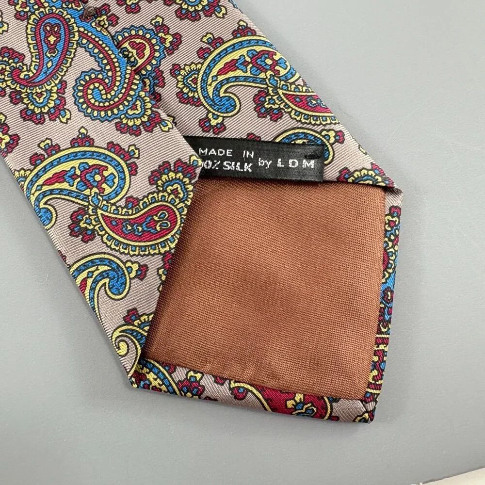 Other Lorenzo Greyish / Multi Paisley Men's Tie 3 1/4" x 59" Size ONE SIZE - 4 Thumbnail