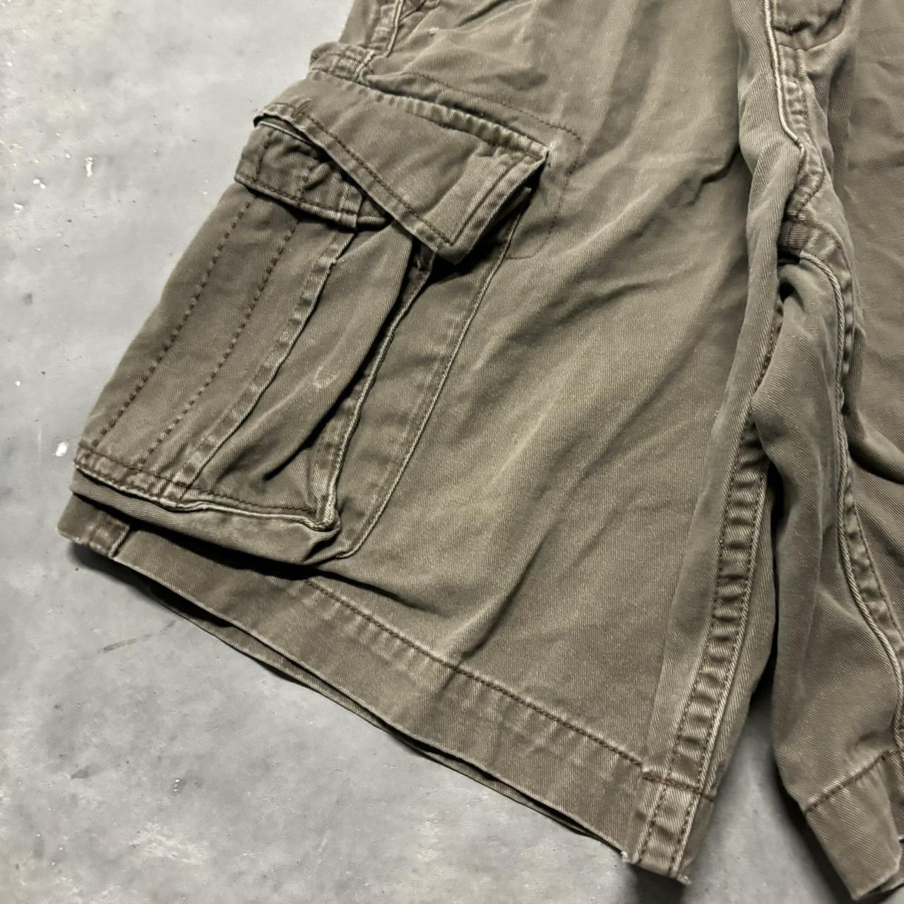 Japanese Brand × Vintage Vintage Y2K/2000s Baggy Grunge Brown Skater Style Cargo Shorts! Size US 34 / EU 50 - 3 Thumbnail