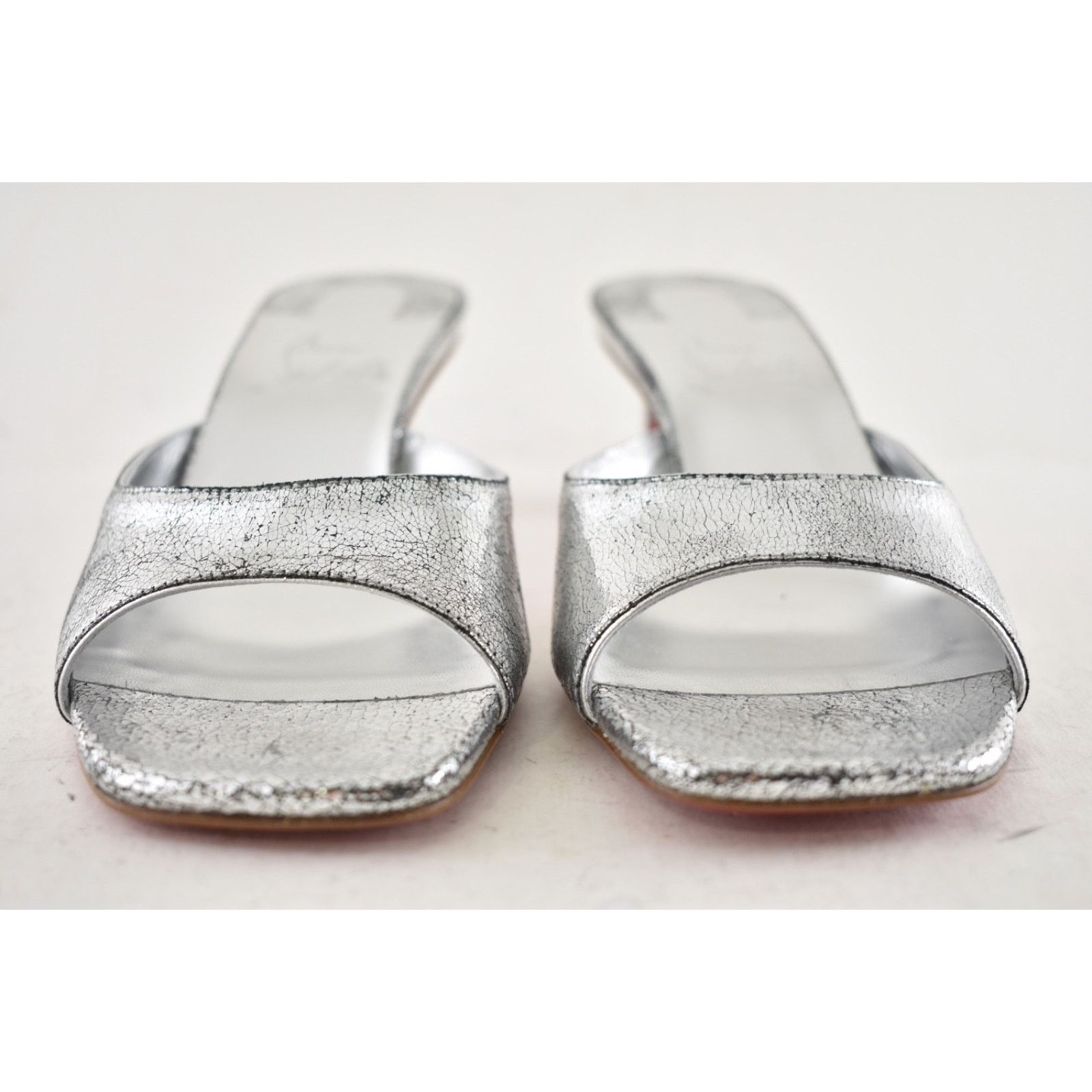 Christian Louboutin Christian Louboutin Condora Mule 55 Silver Backless Sandal Size US 10 / IT 40 - 9 Thumbnail
