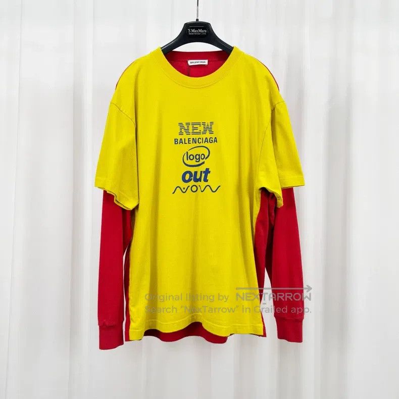 Balenciaga Balenciaga Double Layered Two-in-One Letter Printed Long S Size US S / EU 44-46 / 1 - 1 Thumbnail