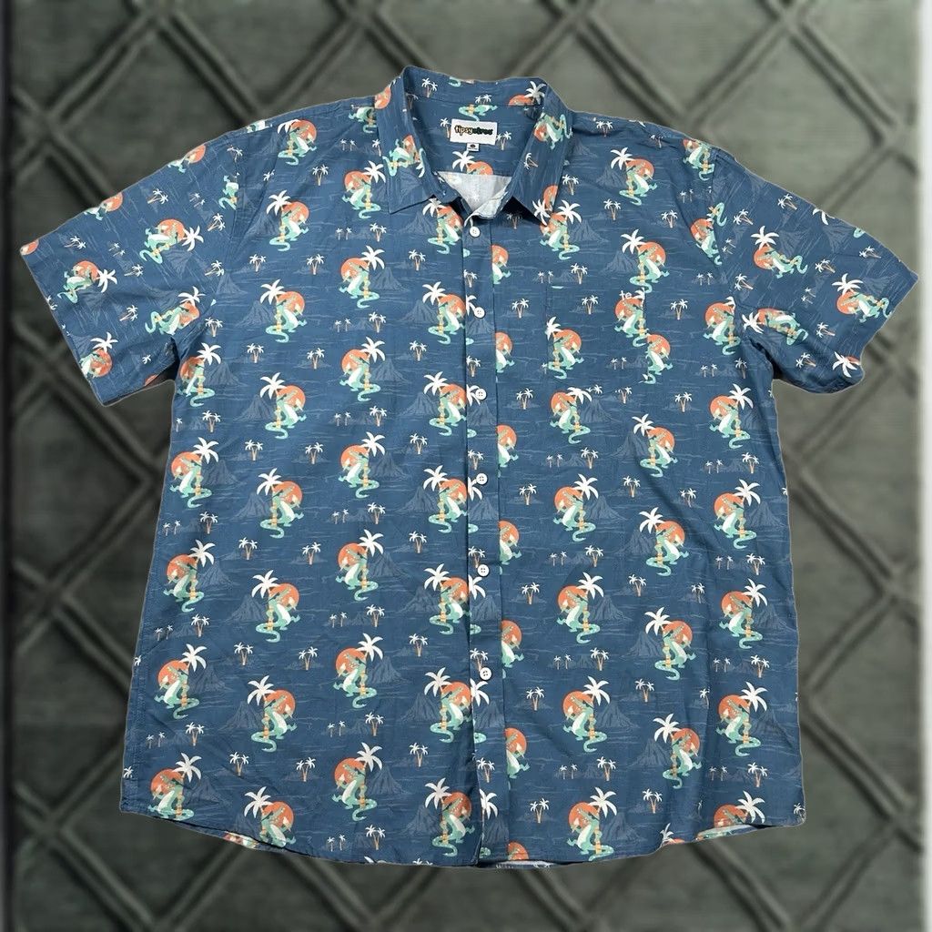 ALOHAS Tipsy Elves Shirt Mens 3XL All Over Print Alligators Hawaiian Aloha Tiki Resort Size US XXL / EU 58 / 5 - 1 Thumbnail