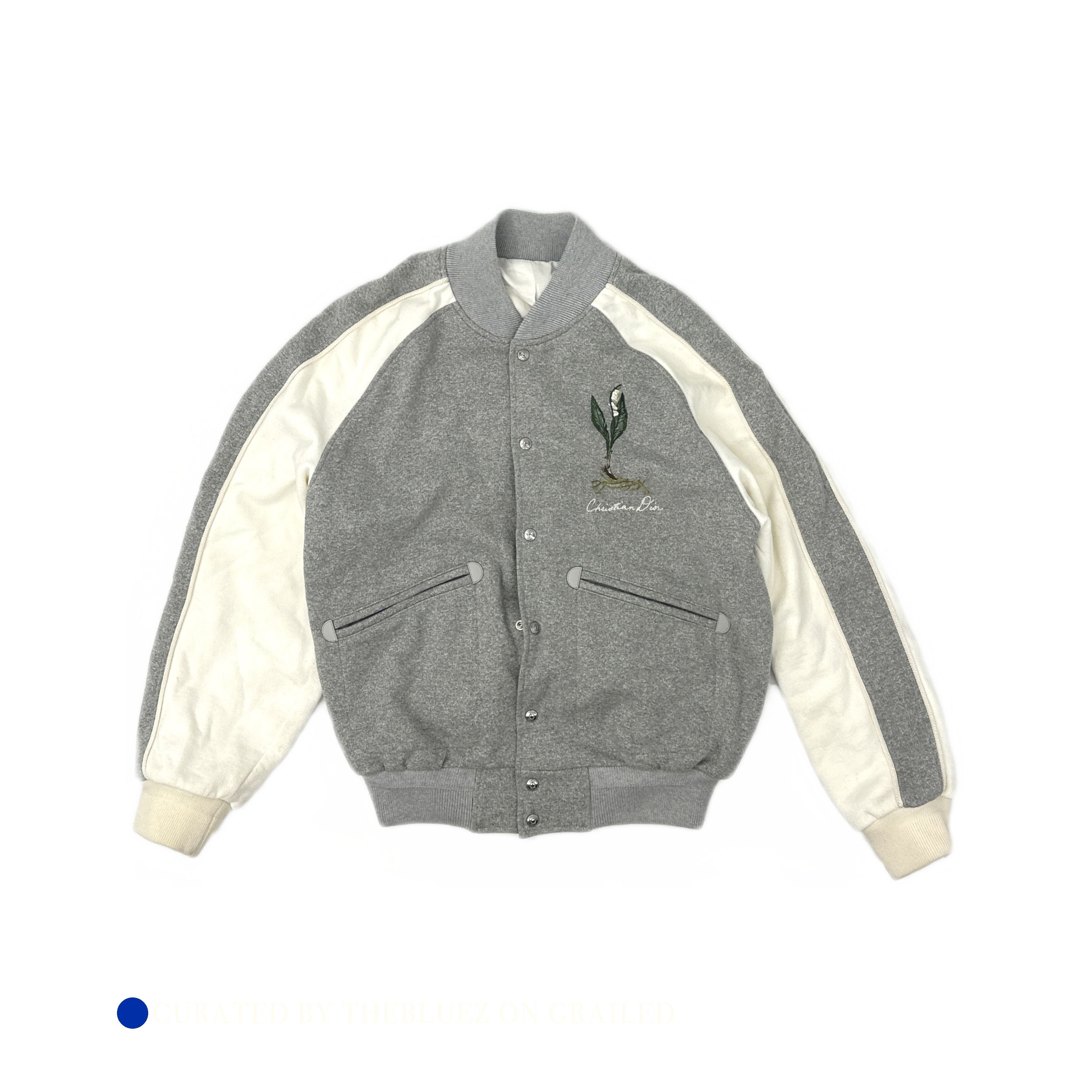 Dior Gray Varsity Jacket in Size S Size US S / EU 44-46 / 1 - 1 Thumbnail