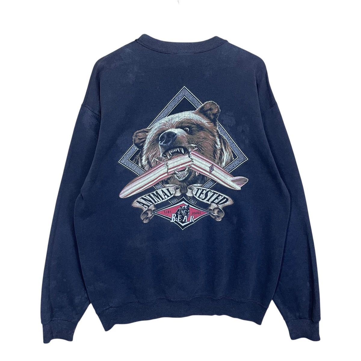 Japanese Brand Vintage Bear Surfboards Big Logo Crewneck Sweatshirt Size US L / EU 52-54 / 3 - 1 Thumbnail