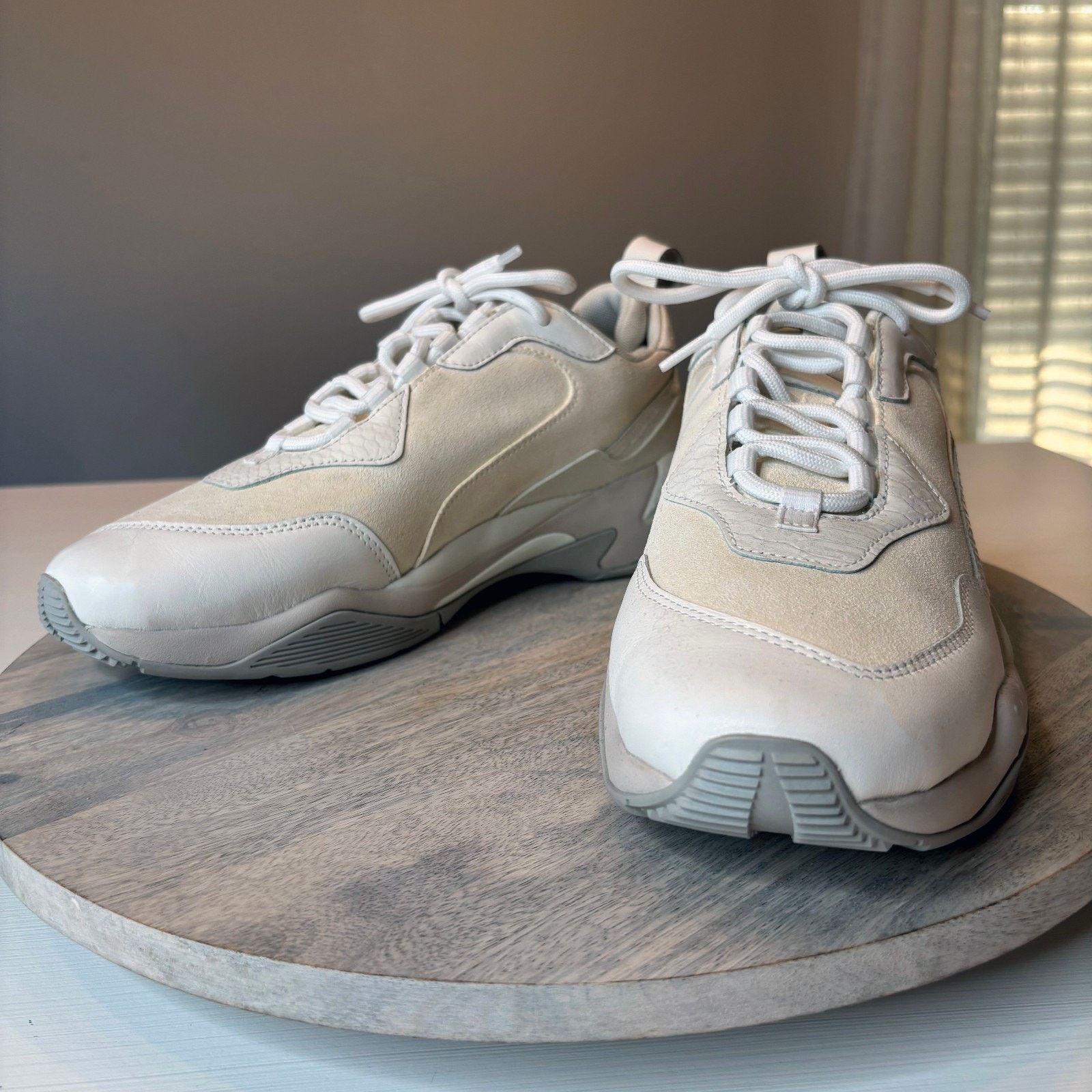 Puma Puma Thunder Desert Cream Leather Chunky Sneakers Size 10 Size US 10 / IT 40 - 1 Thumbnail