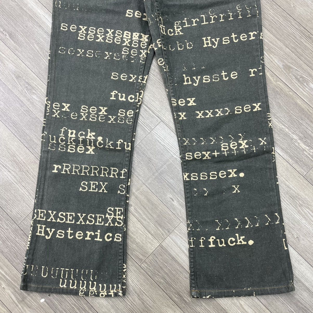 Hysteric Glamour Hysteric Glamour Sex Fuck Bitch Typewritter Flared Jeans Y2K Size US 28 / EU 44 - 8 Thumbnail
