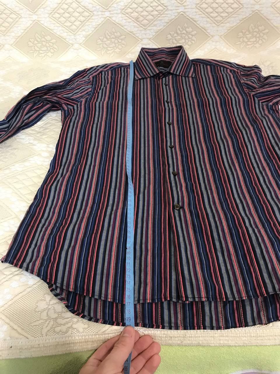 Etro 🔥 Etro Italy Vintage Striped Button Long Sleeve Shirt Purple Size US XL / EU 56 / 4 - 8 Thumbnail