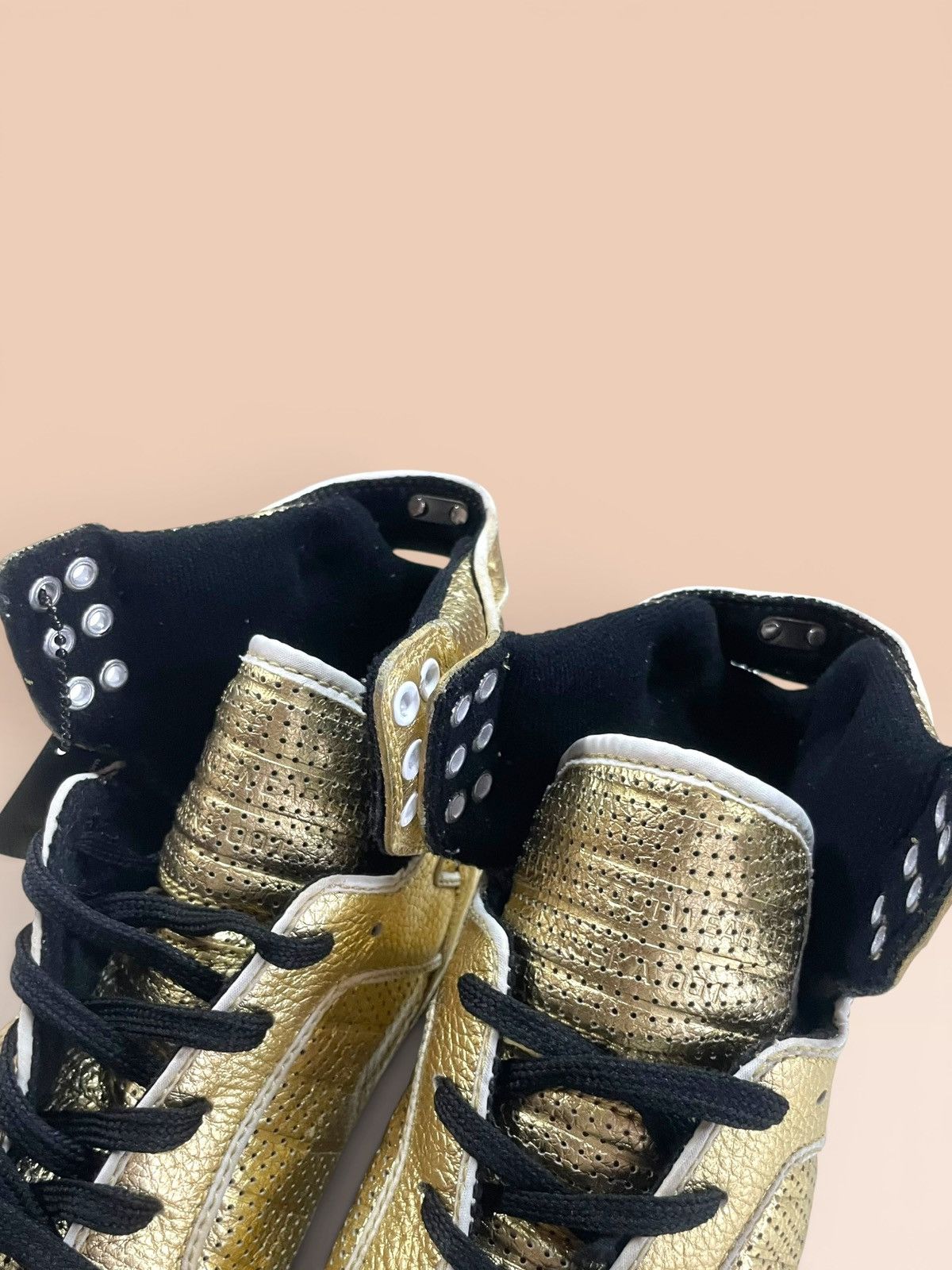 Supra Supra Skytop 14K Gold Perforated Hightops Size US 9 / EU 42 - 18 Thumbnail