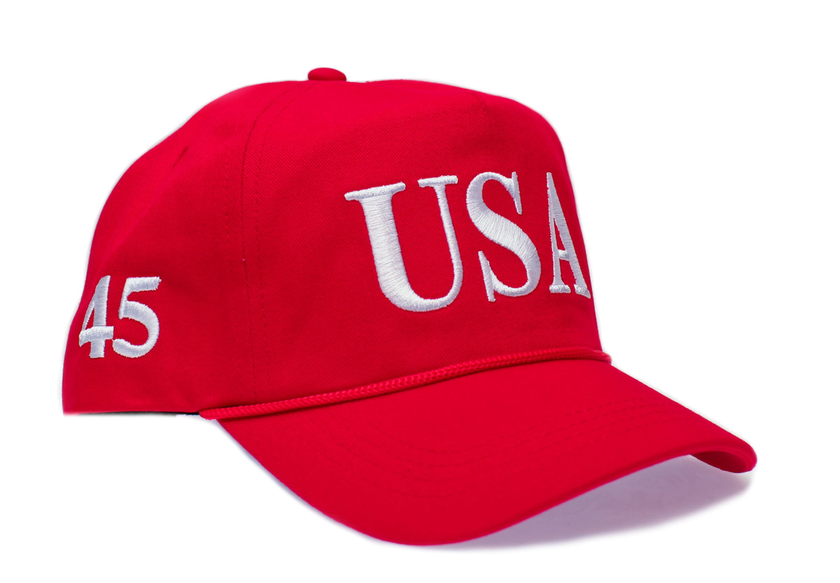 Other USA 45 Flag Hat MAGA Trump Make America Great Again Red Size ONE SIZE - 2 Thumbnail