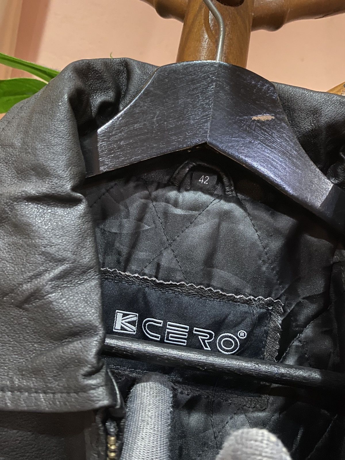 Other K CERO Black Faux Leather ZipUp Jacket Minimalist Moto Style Size US XS / EU 42 / 0 - 8 Thumbnail