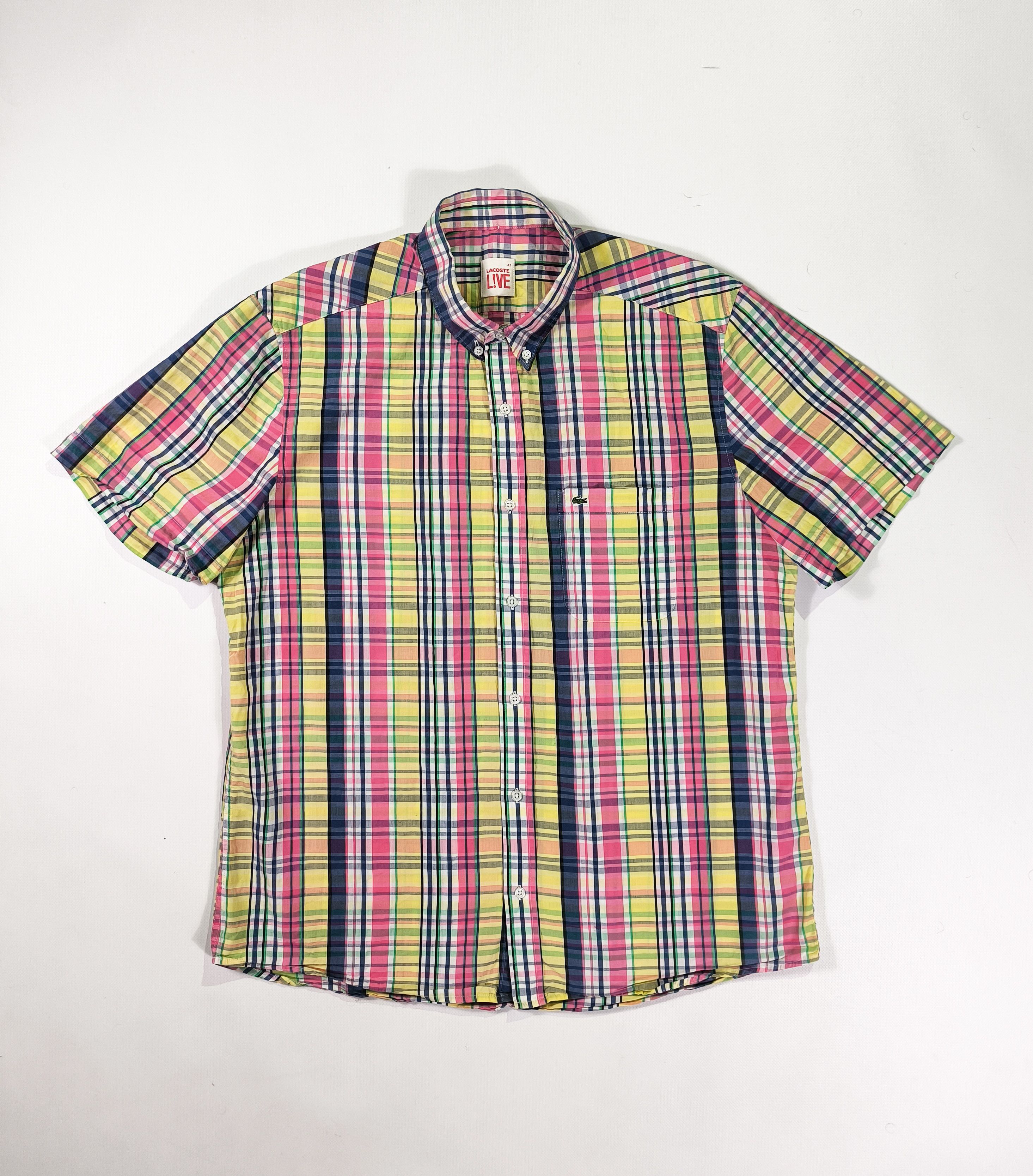 Lacoste Lacoste Live Multicolor Checkered Cotton Shirt Size 43 Size US L / EU 52-54 / 3 - 1 Thumbnail