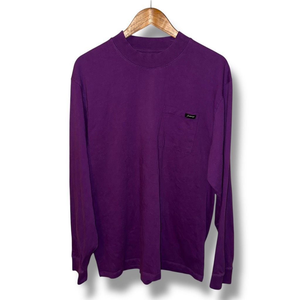 Saturdays NYC Saturdays New York Mockneck Long Sleeve T-Shirt Sz XL in Purple Size US XL / EU 56 / 4 - 2 Thumbnail