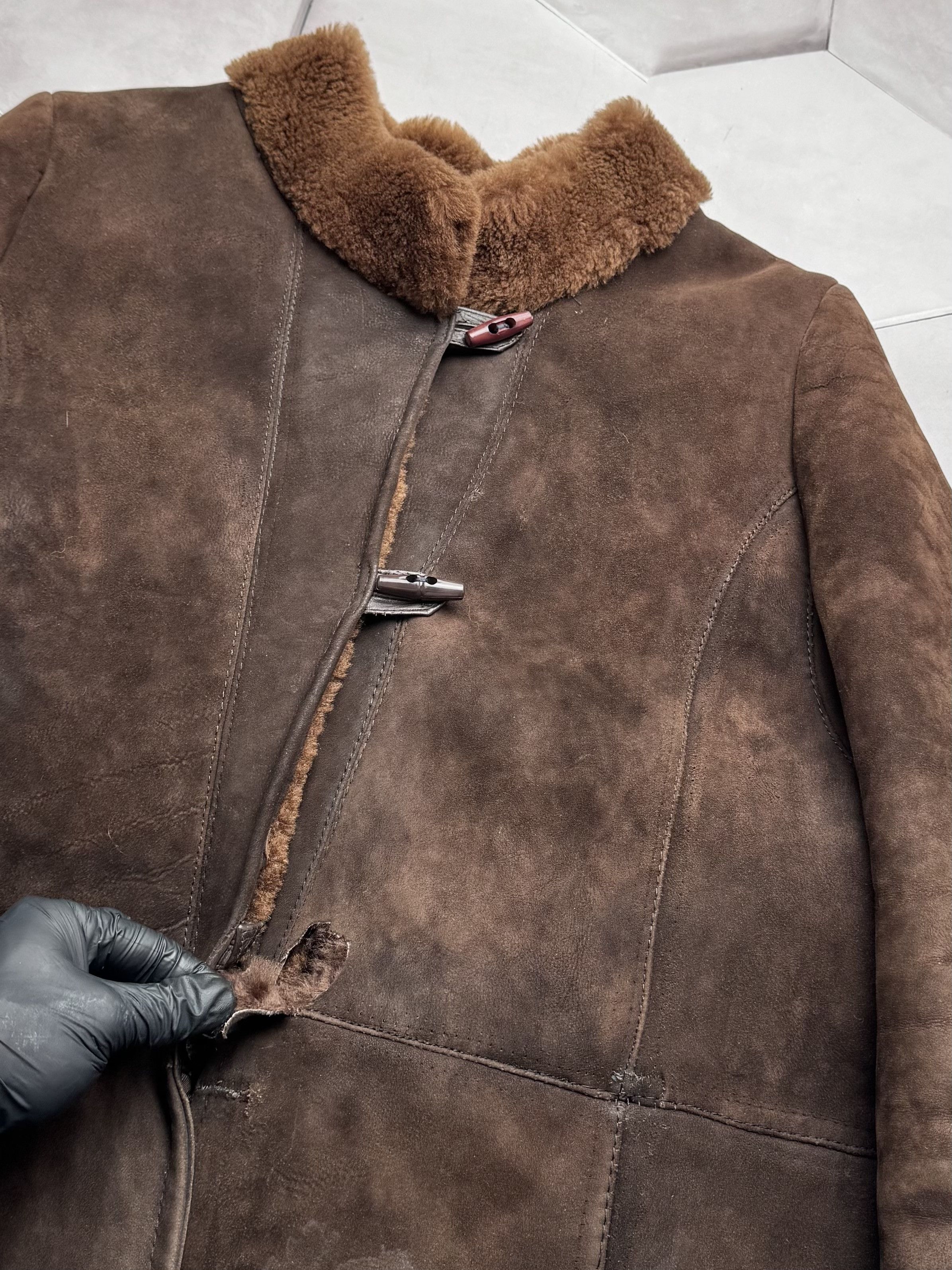 Vintage Vintage 80's Real Sheepskin Thrashed Coat (E4) Size XL / US 12-14 / IT 48-50 - 5 Thumbnail