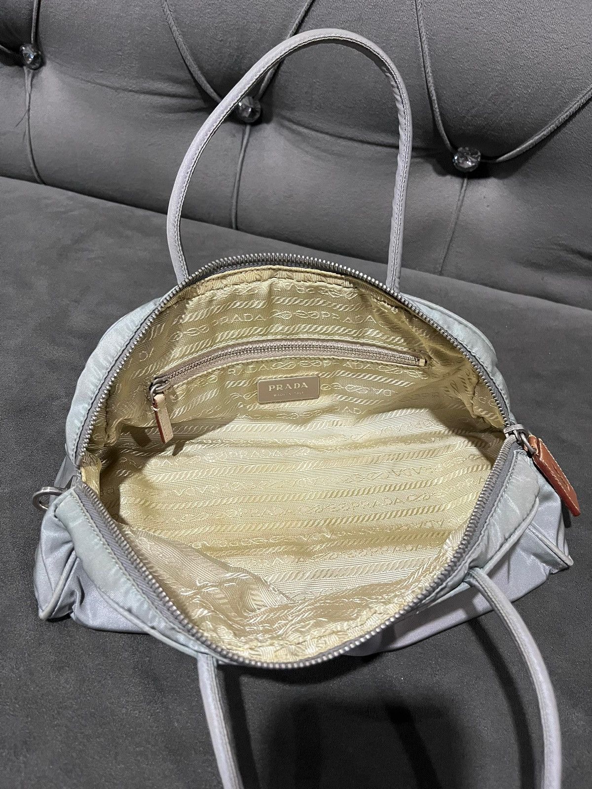 Prada Authentic Vintage Prada Tessuto Nyalon Handbag Size ONE SIZE - 13 Thumbnail