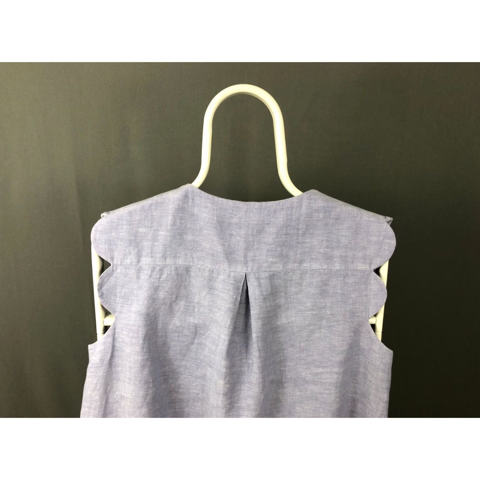 & Other Stories & Other Stories Women's Sleeveless Top Size 6 Purple Linen Blouse Crew Neck Cotton Linen Blend Short Sleeves Size M / US 6-8 / IT 42-44 - 4 Thumbnail