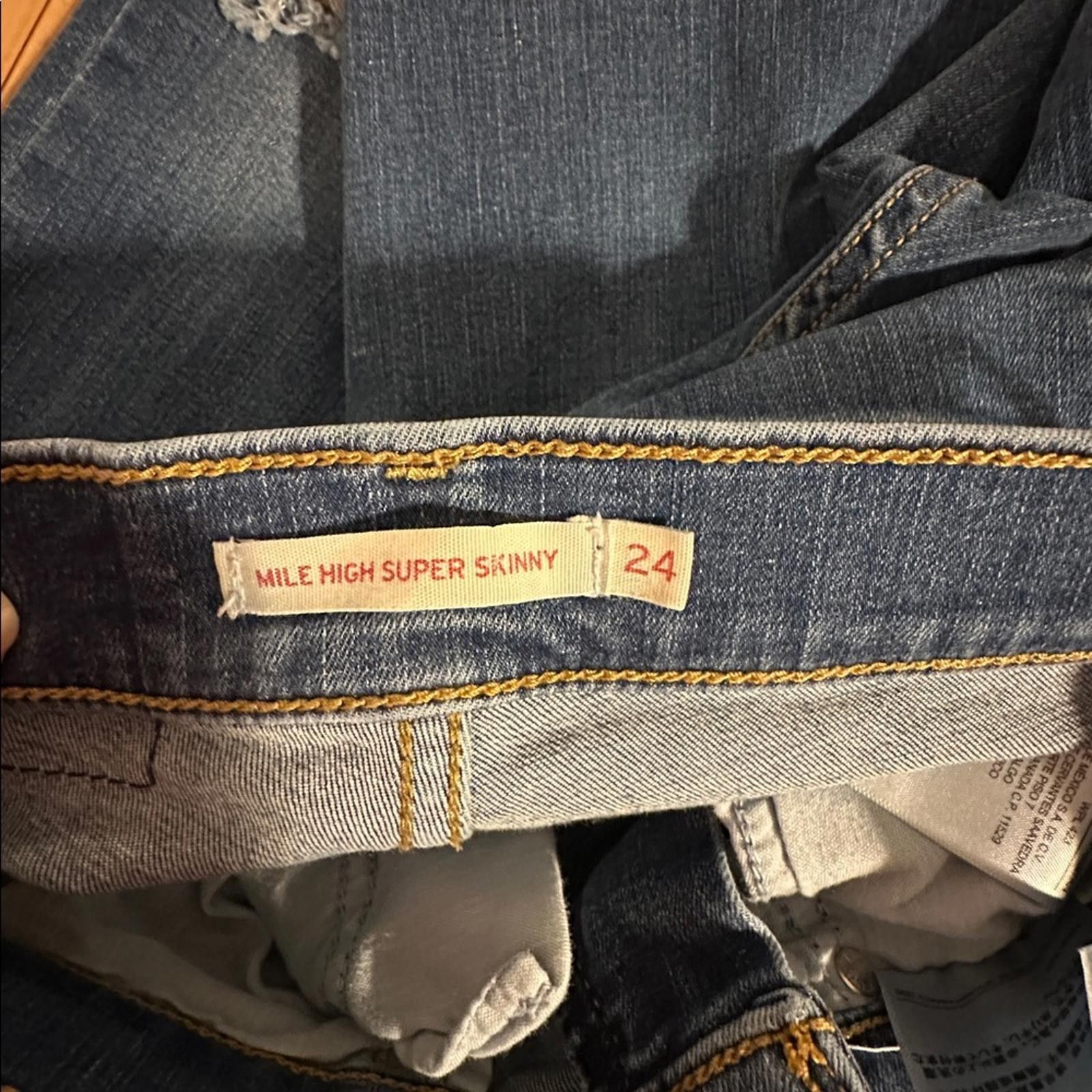 Levi's Levi's Women's sz 24 Mile High Skinny Classic Jeans Size 24" / US 00 / IT 34 - 4 Thumbnail