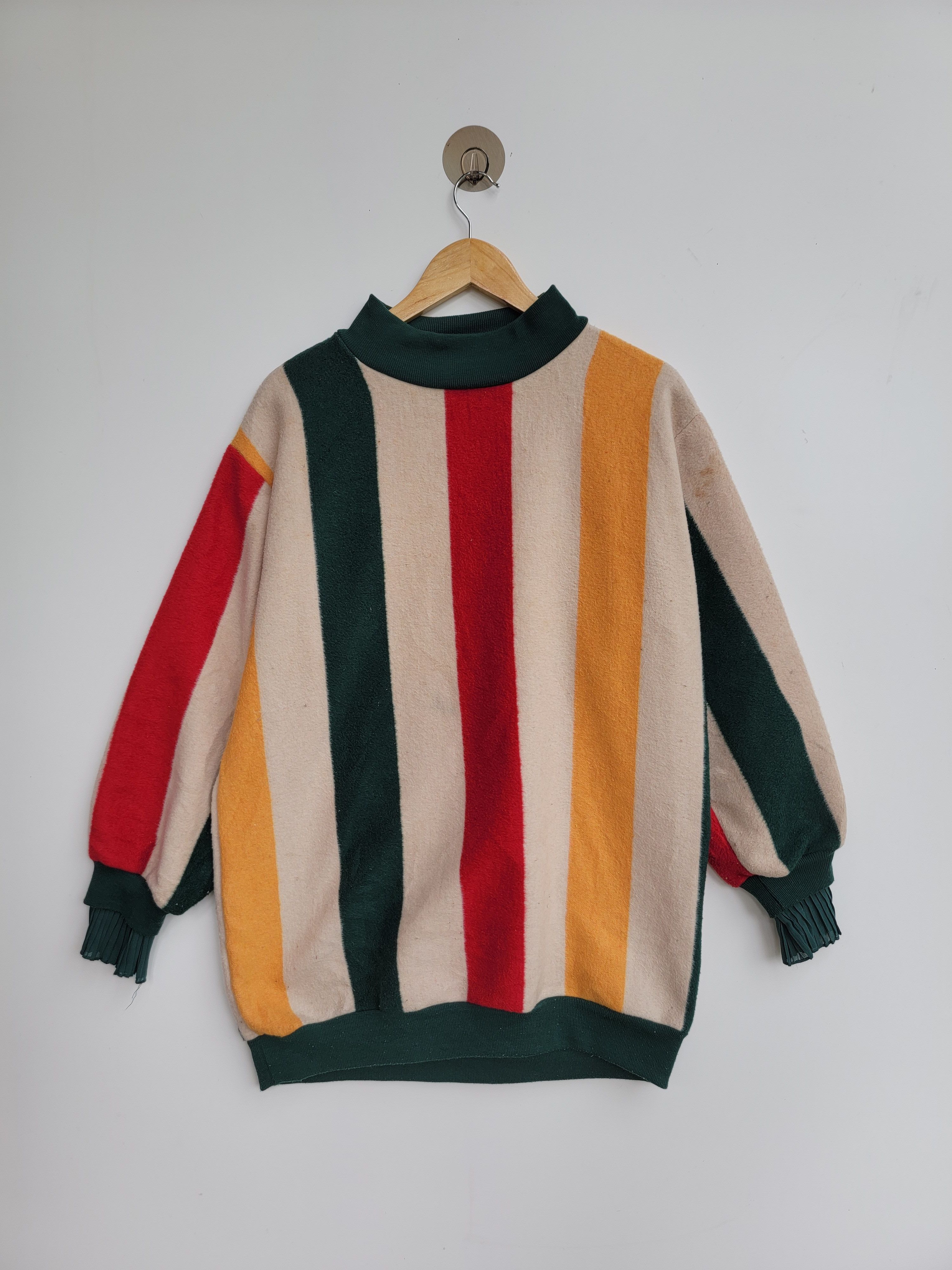 Vintage Vintage Wool Sweater Stripe Size US L / EU 52-54 / 3 - 2 Thumbnail