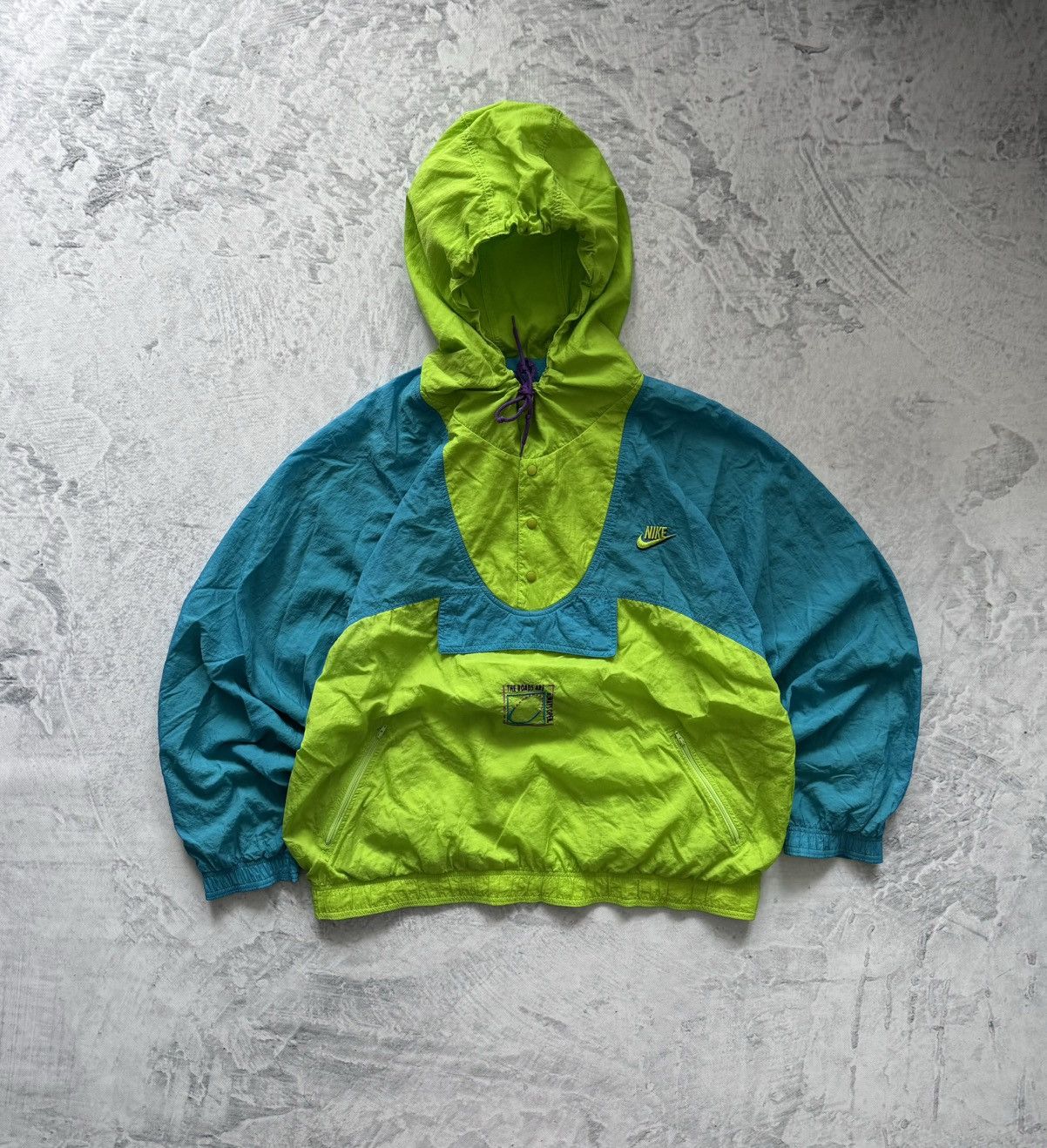 90s Nike Vintage Nylon Anorak Jacket Retro Hooded