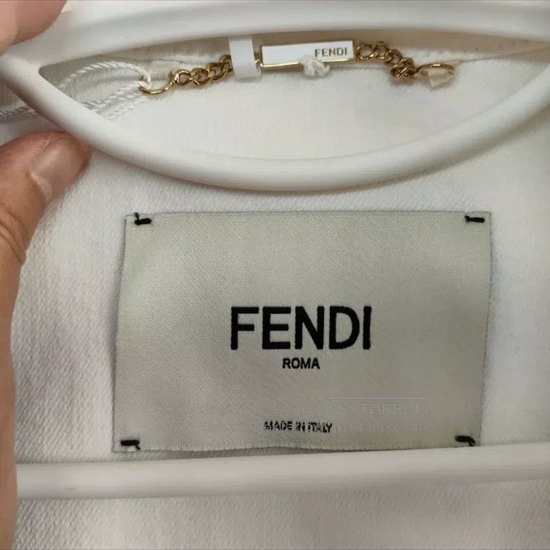 Fendi Fendi White Logo Belt Denim Jacket Size XXS / US 00 / IT 34 - 3 Thumbnail