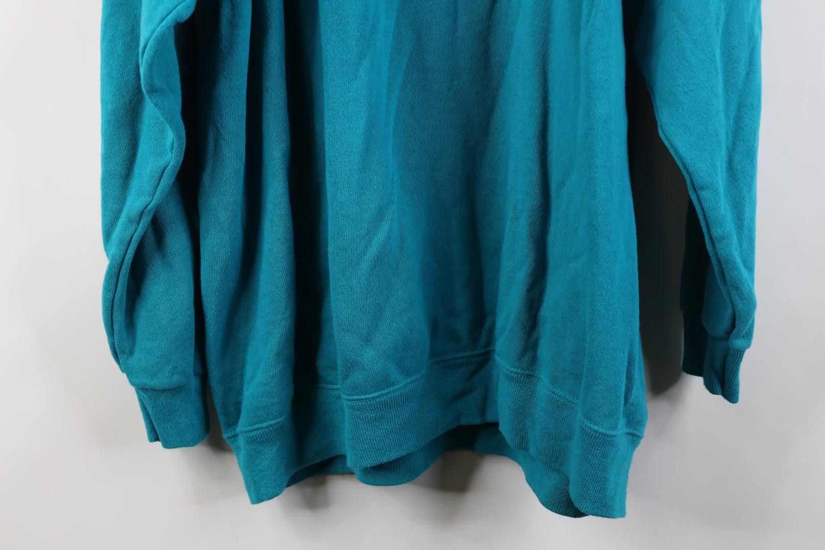 Vintage Vintage 90s Streetwear Baggy Fit Crewneck Sweatshirt Teal Size US XL / EU 56 / 4 - 9 Thumbnail