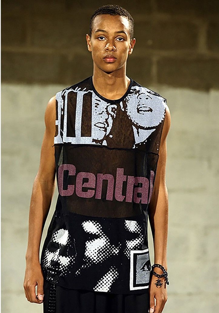 Raf Simons 03SS Archive Central Mesh Tank Top Sleeveless tee Size US M / EU 48-50 / 2 - 1 Thumbnail