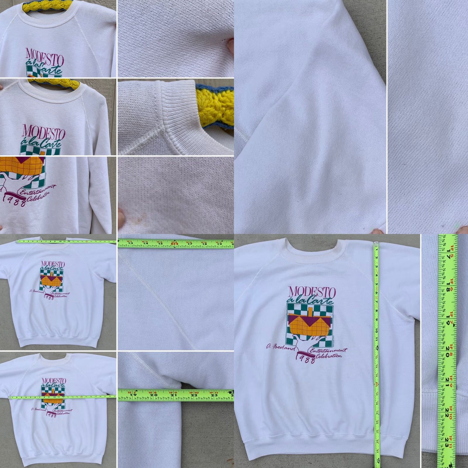 Hanes VINTAGE Modesto a la Carte A Food and Entertainment Celebration 1988 Sweatshirt Size US L / EU 52-54 / 3 - 8 Thumbnail