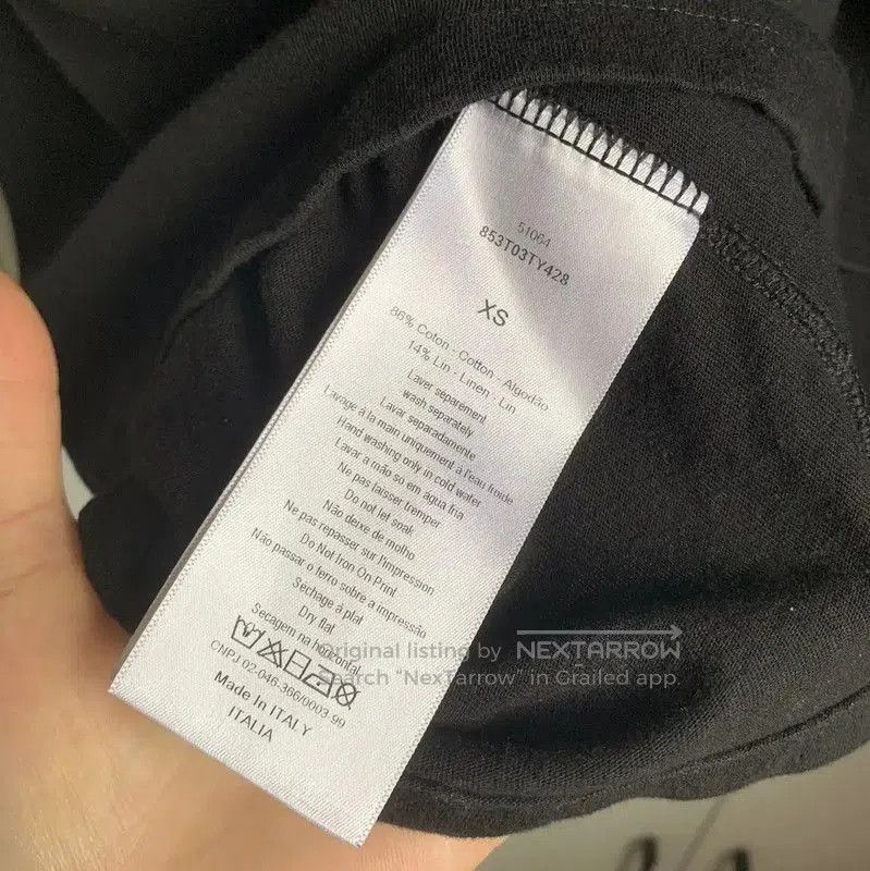 Dior Dior Black Cotton Embroidered Short Sleeve Tee . Size XS / US 0-2 / IT 36-38 - 7 Thumbnail