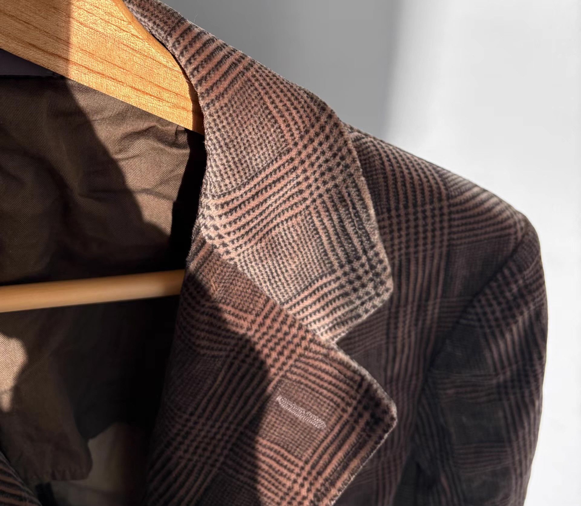 Armani Armani Collezioni Men's Velvet Check Blazer Ｑ21 Size 46R - 3 Thumbnail