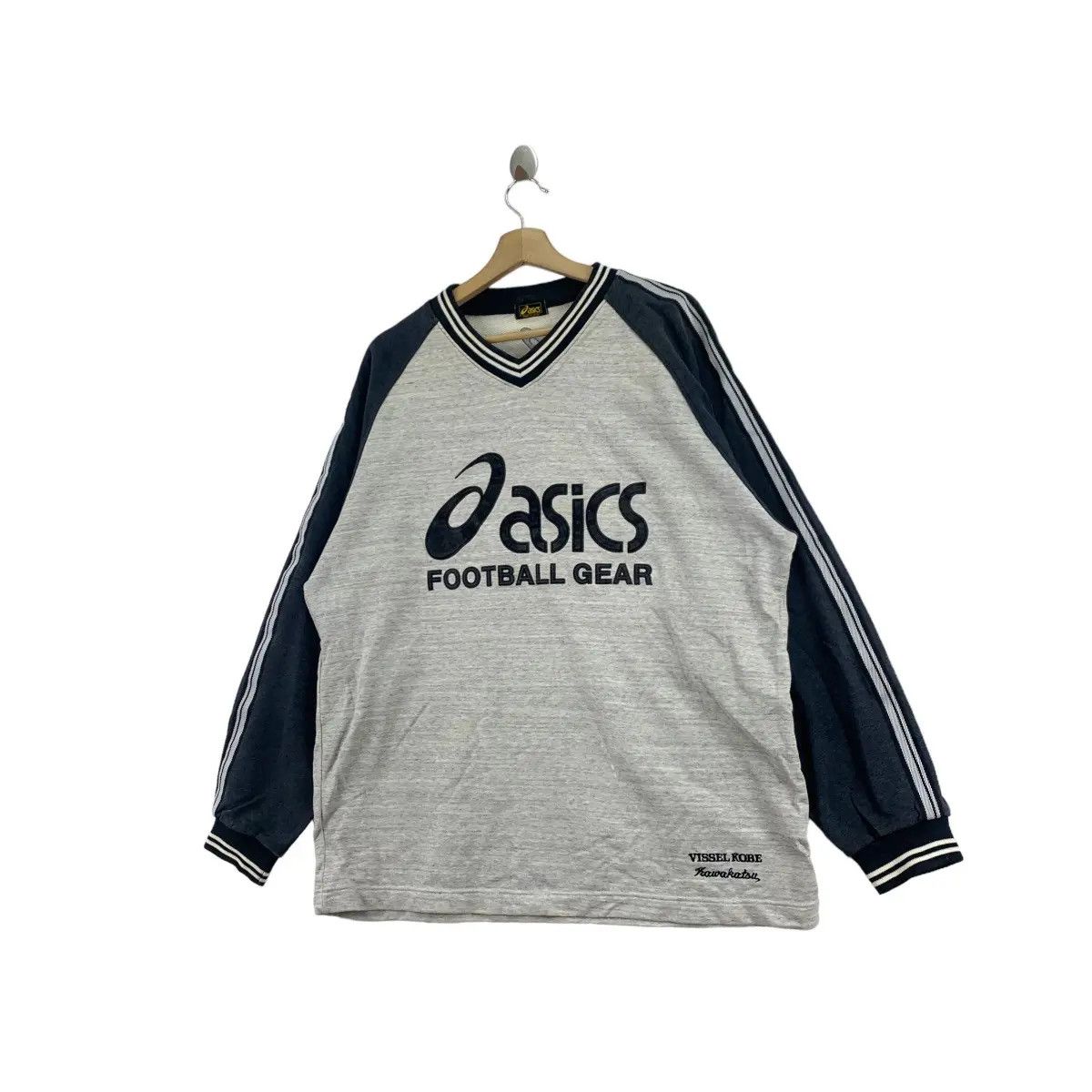 Asics Vintage ASICS JAPAN KOBE Football Gear Sweater Pullover Size US XXL / EU 58 / 5 - 3 Thumbnail