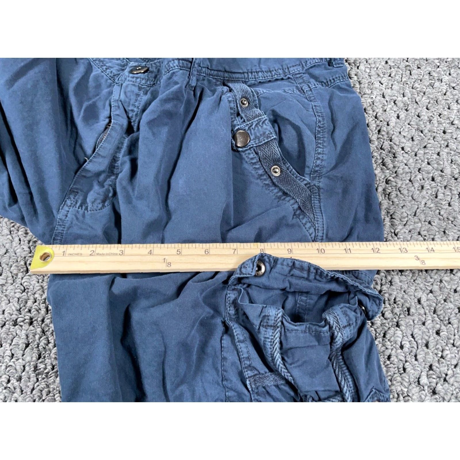 Vintage Y2K Baggy Cargo Shorts Men's 38 (36 Tag) Blue Skater Pockets Ska 13" Inseam Size US 36 / EU 52 - 7 Thumbnail