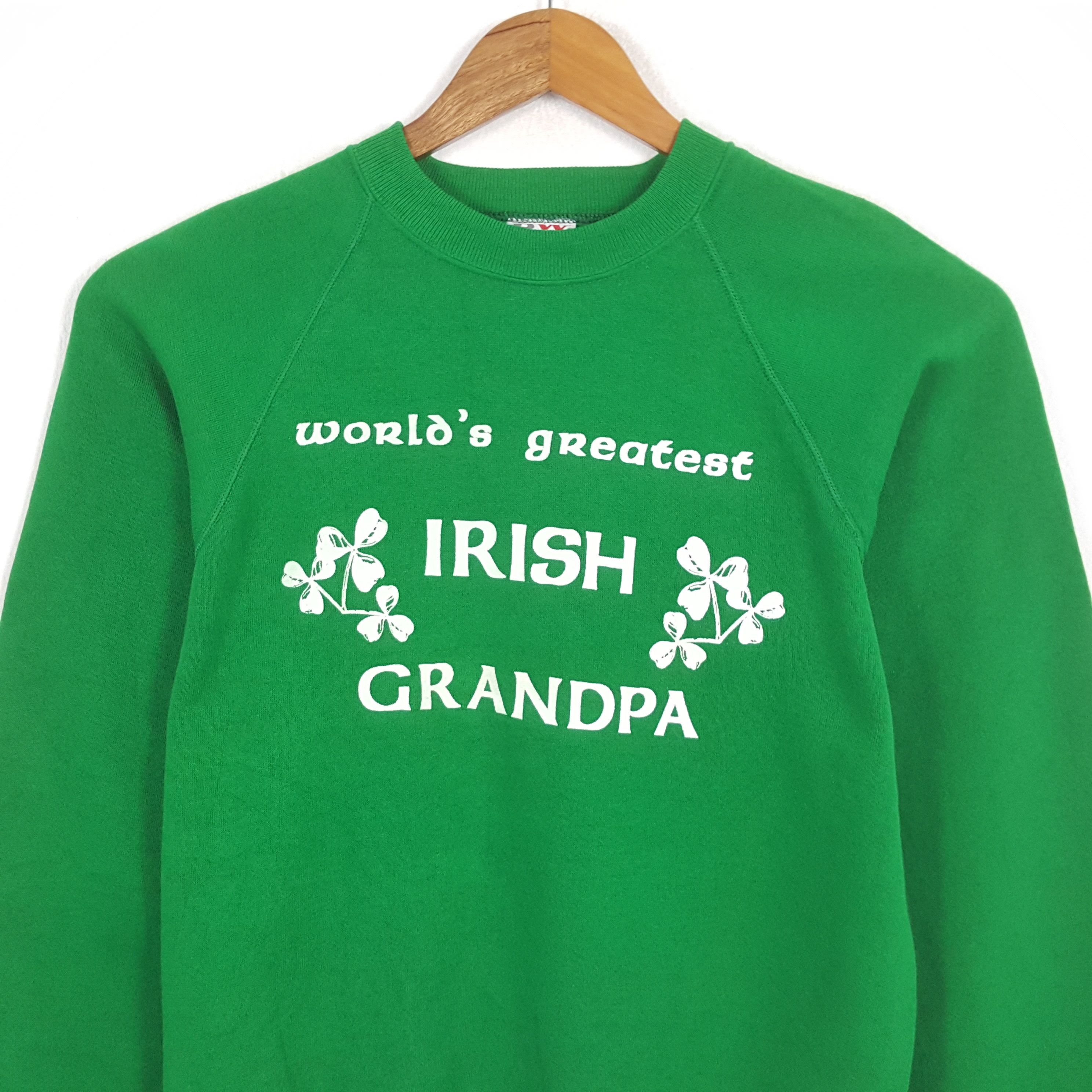 Vintage Vintage 90's IRISH GRANDPA Promotion Sweatshirts Size US M / EU 48-50 / 2 - 2 Thumbnail