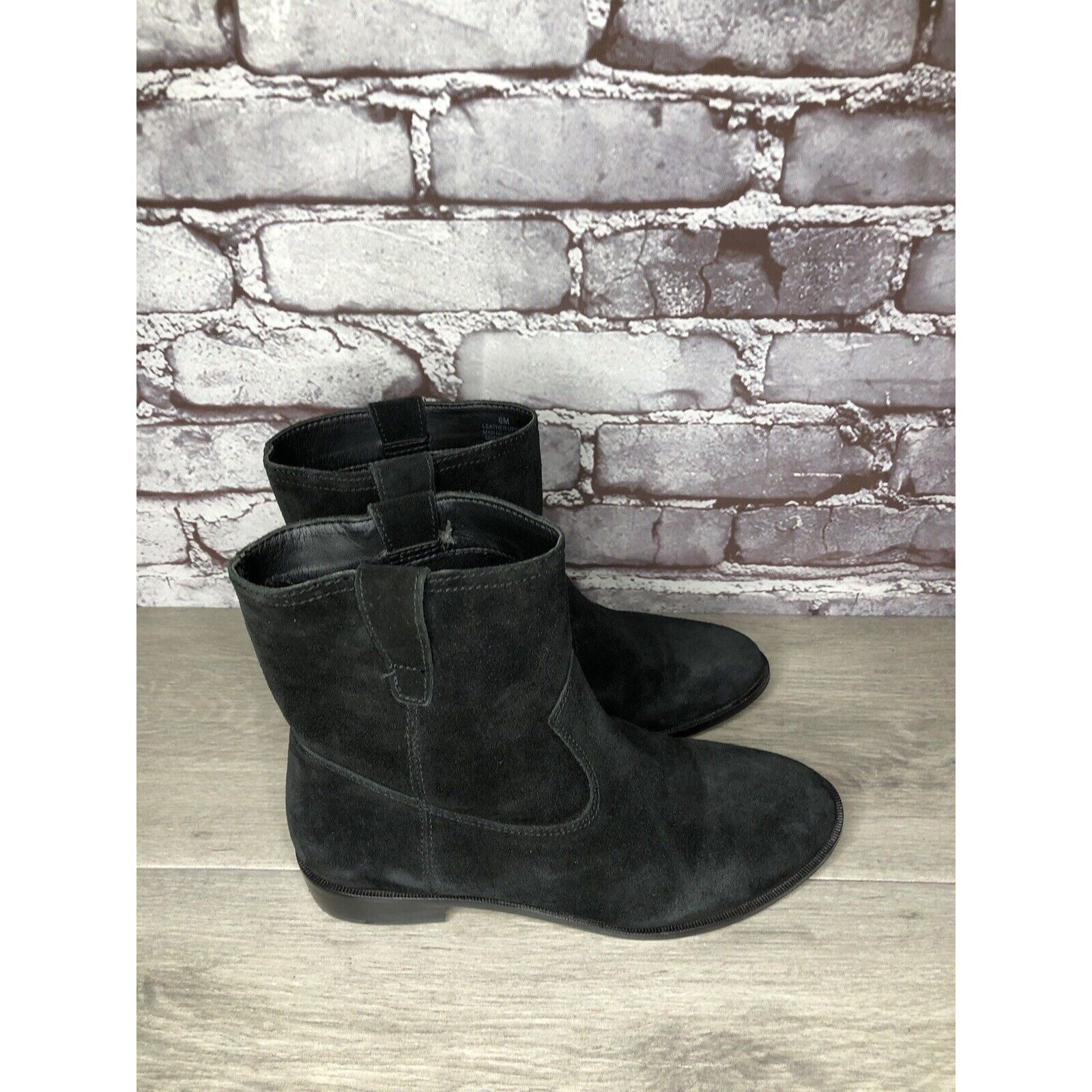 Rebecca Minkoff Rebecca Minkoff Black Suede Pull On Ankle Boots Heel Booties Size US 6 / IT 36 - 16 Thumbnail