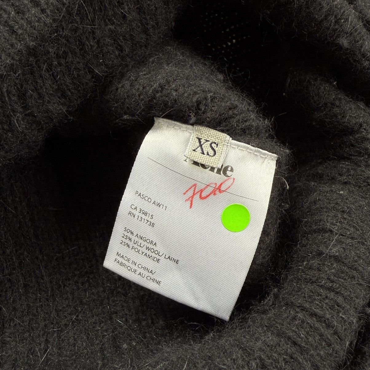Acne Studios Acne Pasco AW11 Angora Black Sweater Size XS / US 0-2 / IT 36-38 - 5 Thumbnail