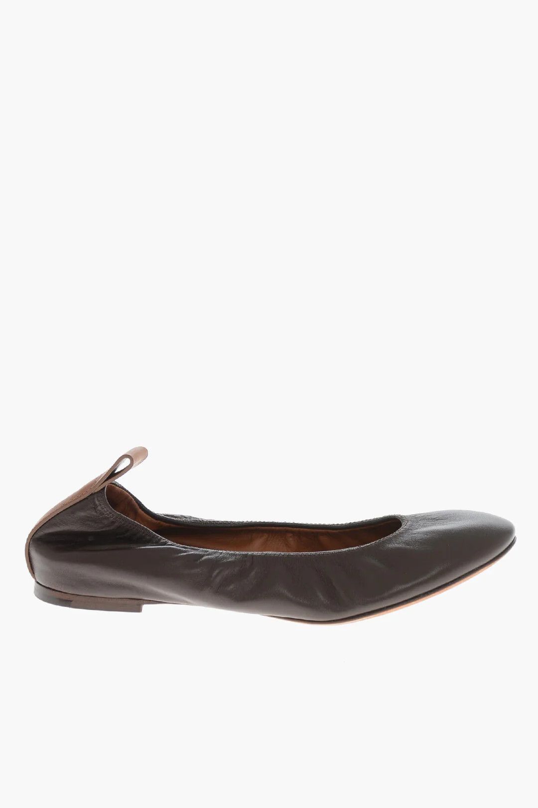 Lanvin og1mm0426 Leather Ballet Flats in Brown Size US 6 / IT 36 - 1 Thumbnail