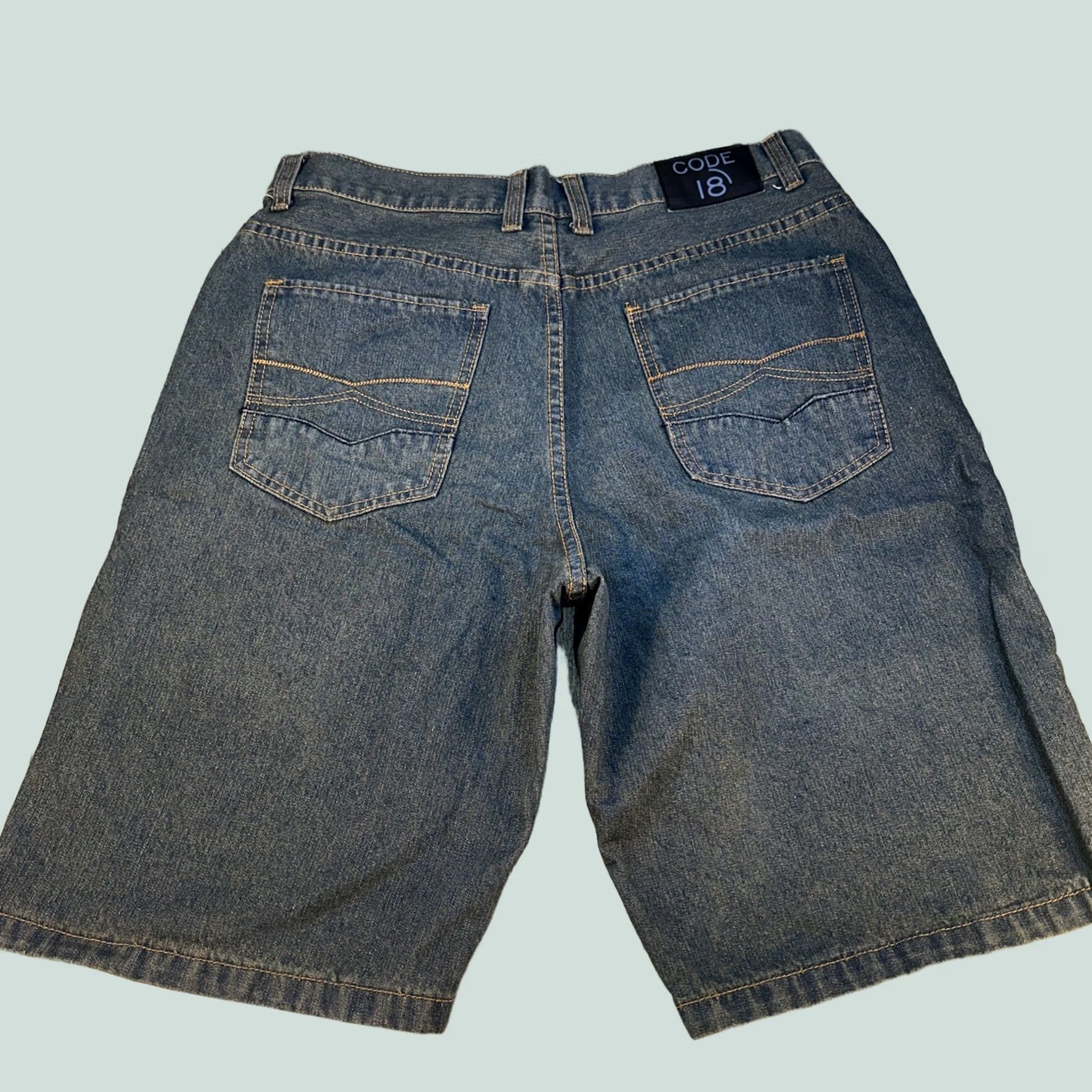 Denime VINTAGE Code 18 Denim Jean Shorts Bermuda 34 Blue Casual 5 Pocket Mens Shorts Size US 34 / EU 50 - 1 Thumbnail