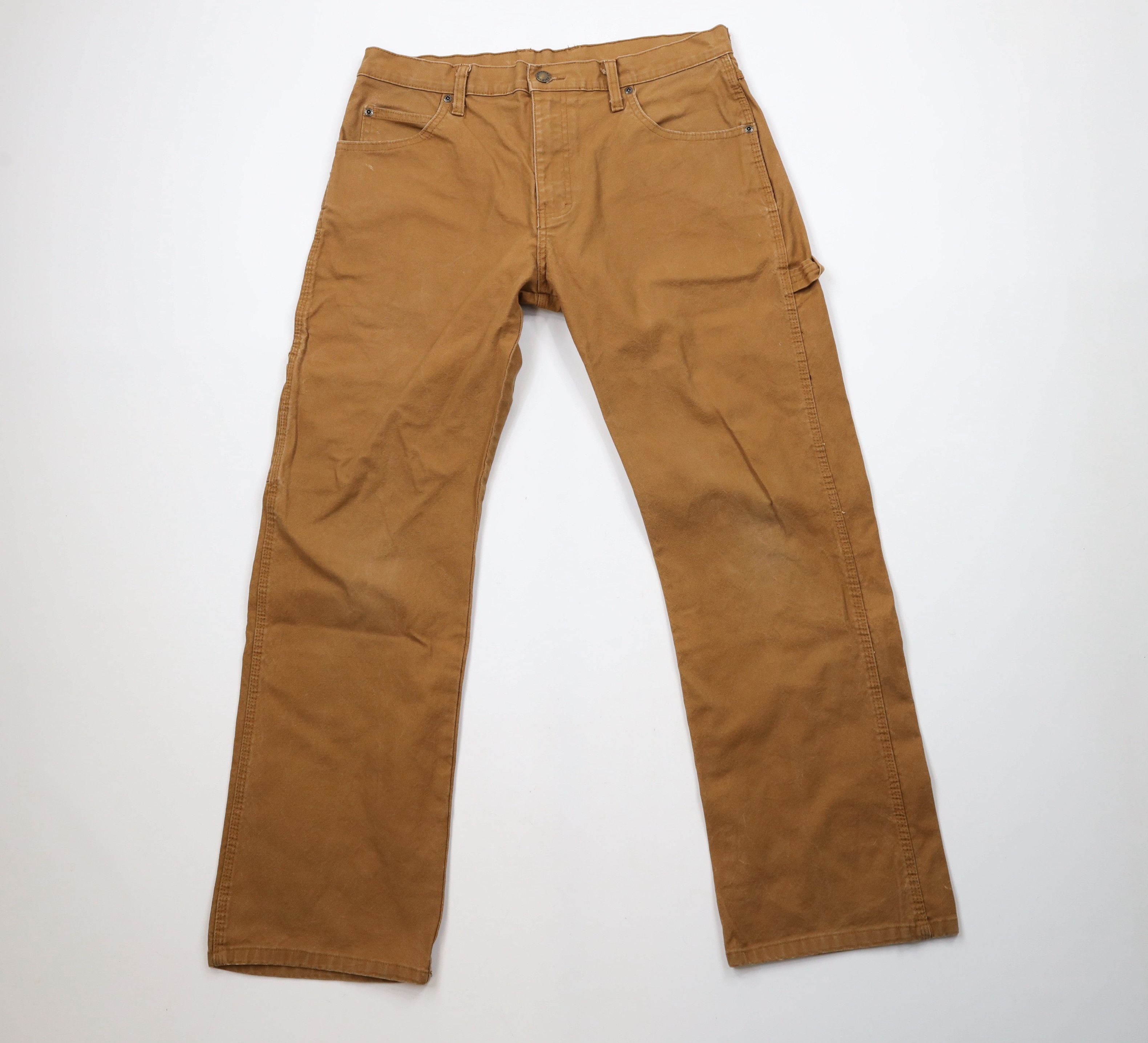 Dickies × Vintage Vintage Y2K Dickies Canvas Wide Leg Dungaree Pants Duck Size US 32 / EU 48 - 1 Thumbnail