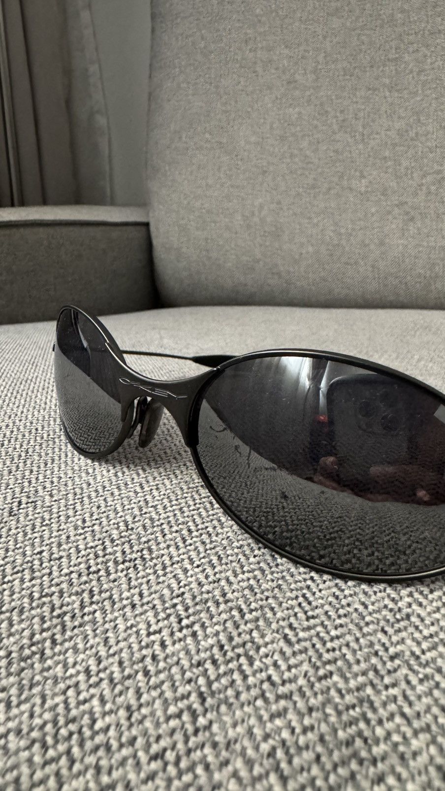Oakley 90’s Vintage Oakley E Wire Gen 1 Steel Gray Sunglasses Size ONE SIZE - 7 Thumbnail