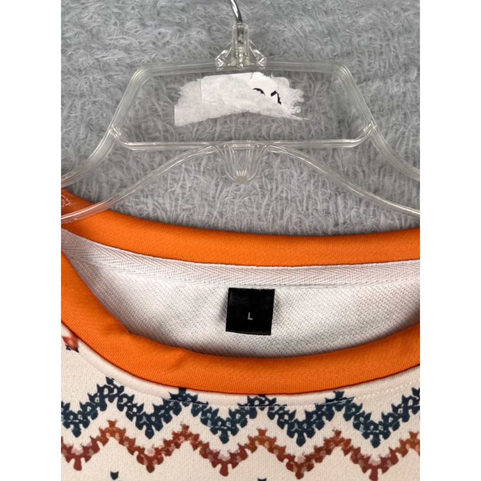 Vintage VINTAGE Titos Vodka Sweatshirt Mens Pullover Beig e Orange Winter Snowflake Moose Crew Neck Large Knit Logo Pattern Solid Holiday themed 90s Size US L / EU 52-54 / 3 - 7 Thumbnail