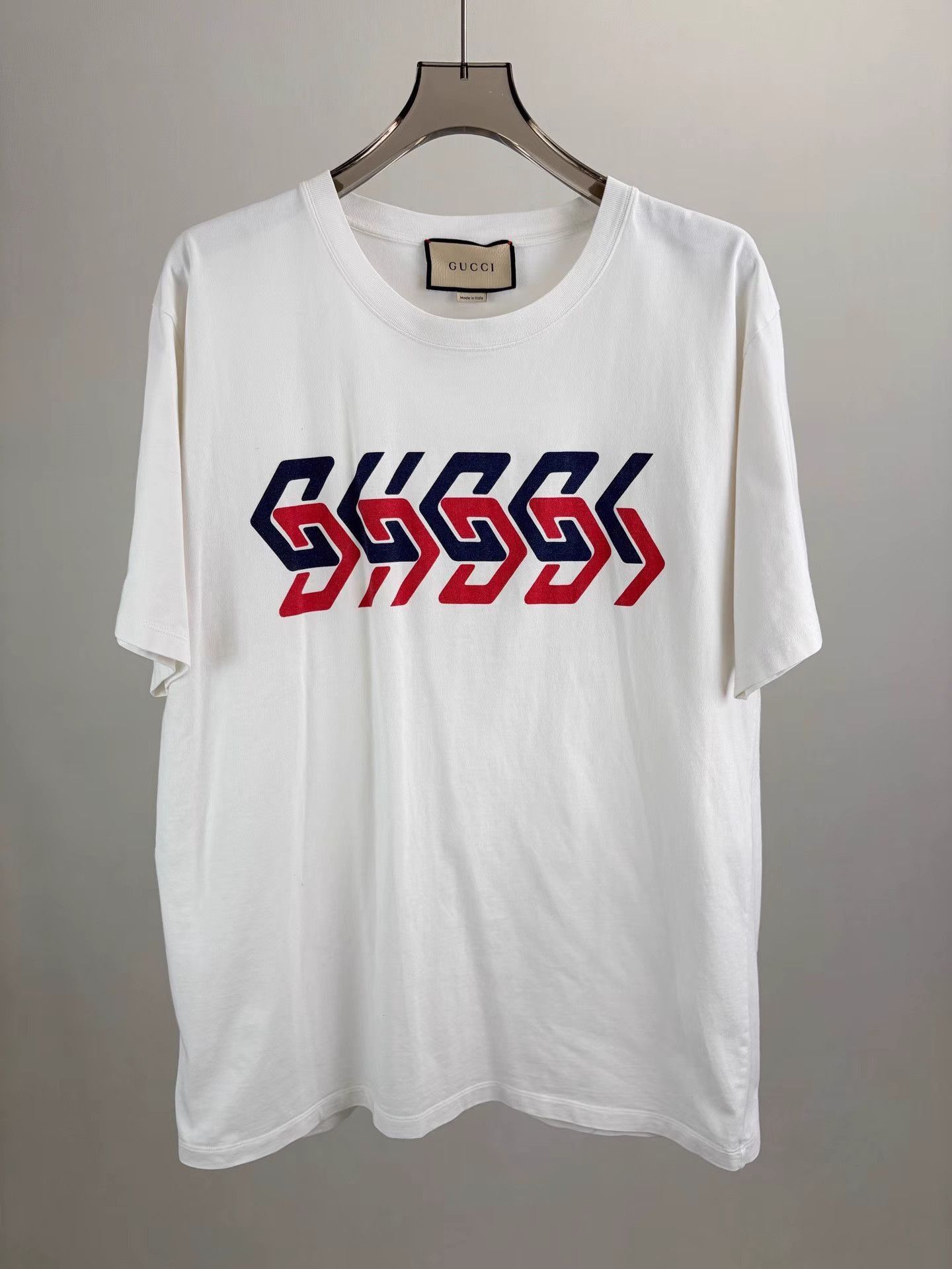 Gucci White Short-Sleeve Logo Print T-Shirt Size US L / EU 52-54 / 3 - 1 Thumbnail